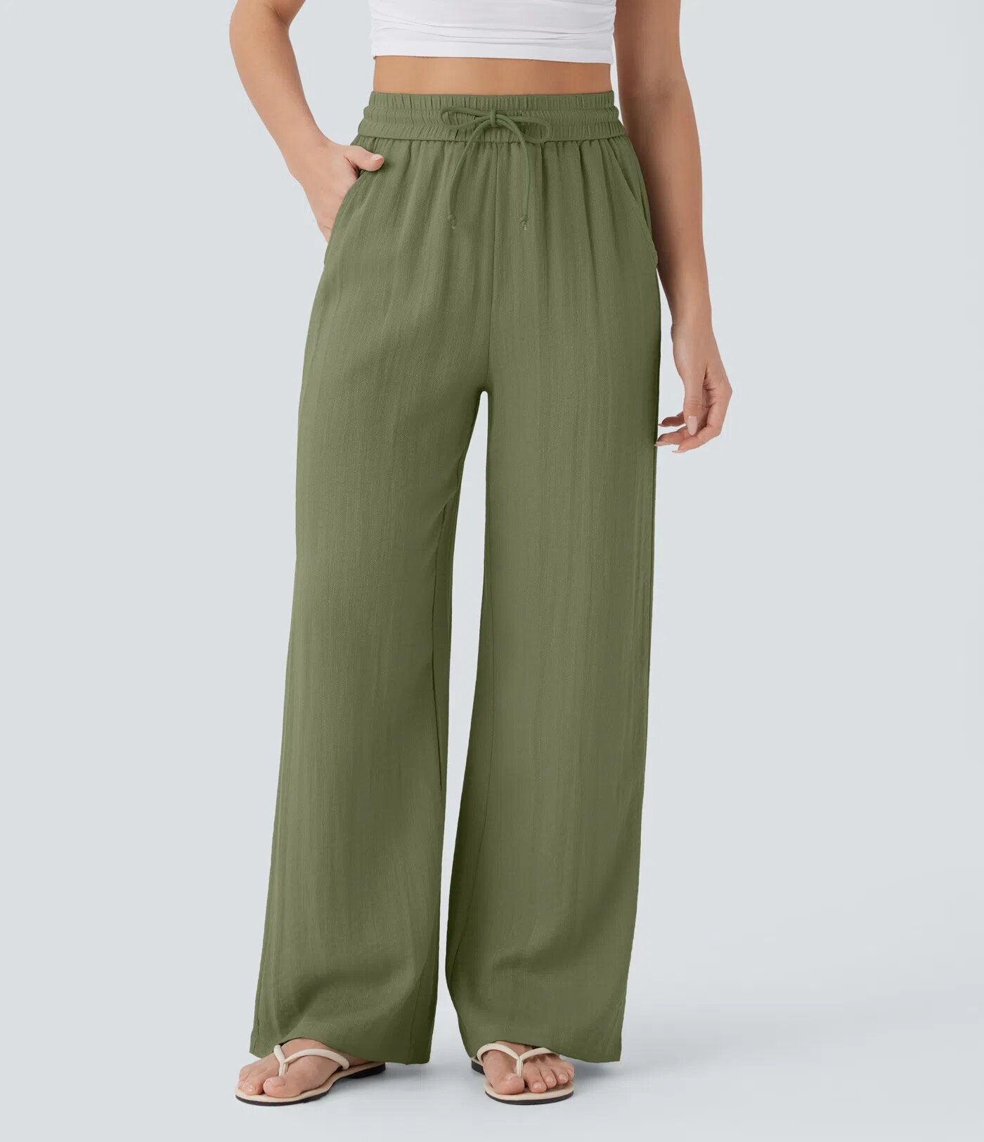 High Waisted Wide Leg Pants