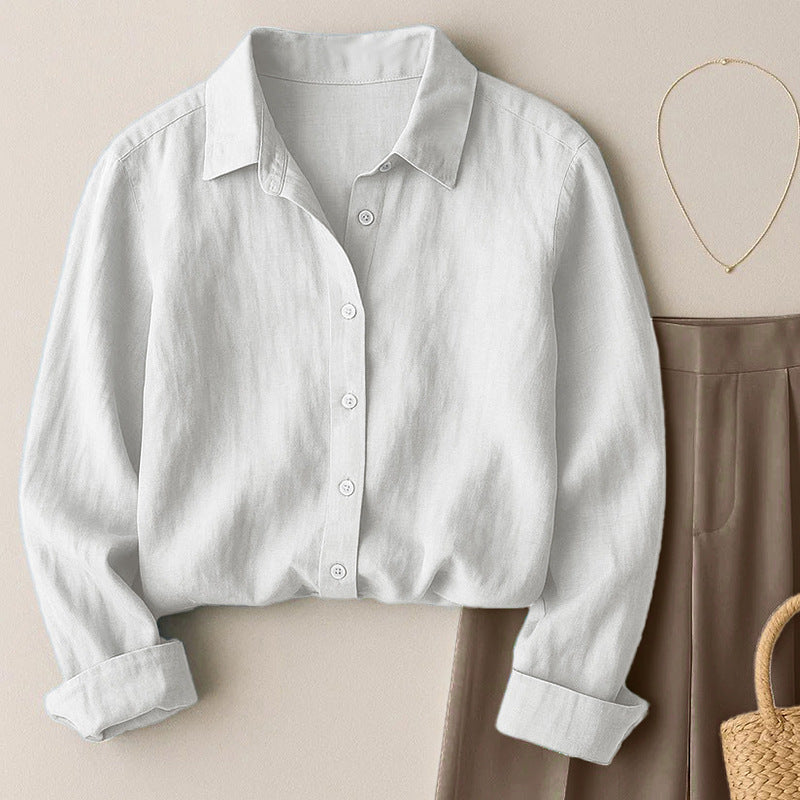 French-style cotton and linen shirt