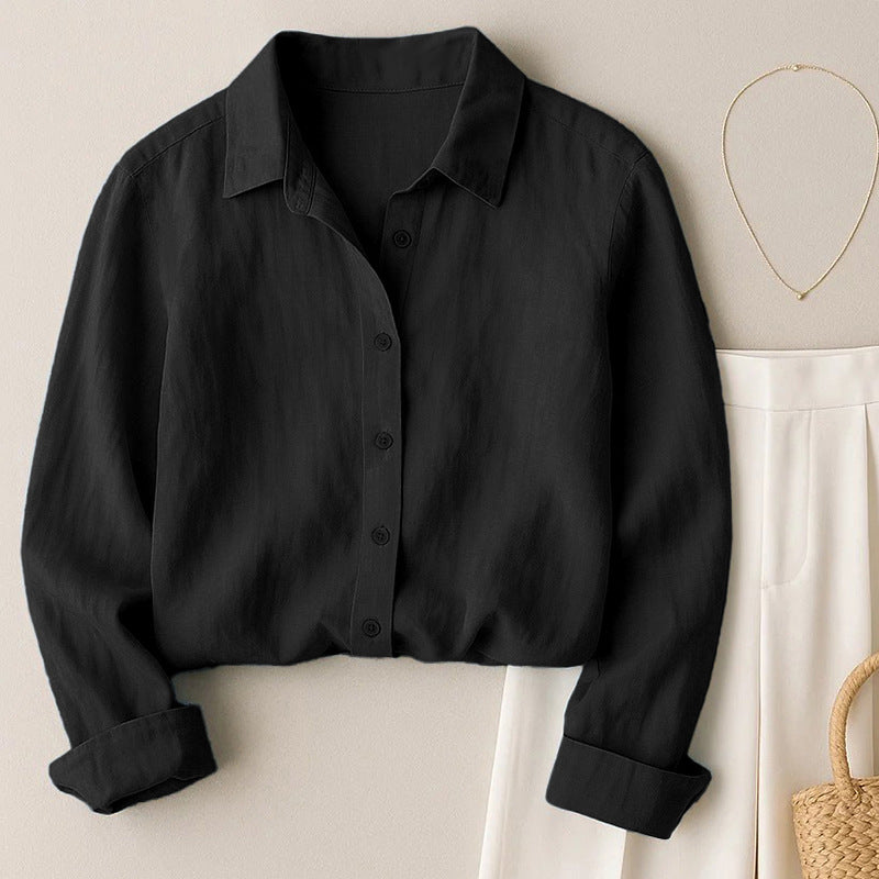 French-style cotton and linen shirt