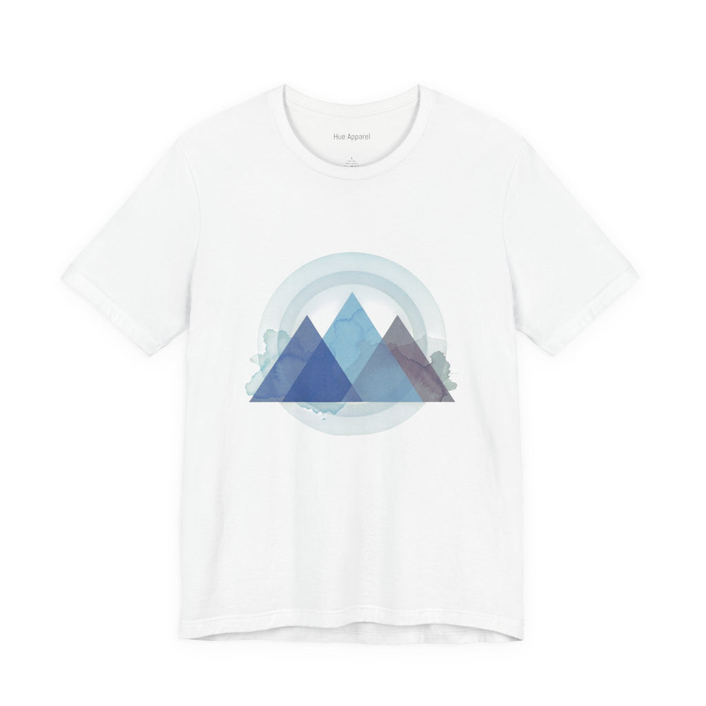 T-shirt abstrait pyramide géométrique