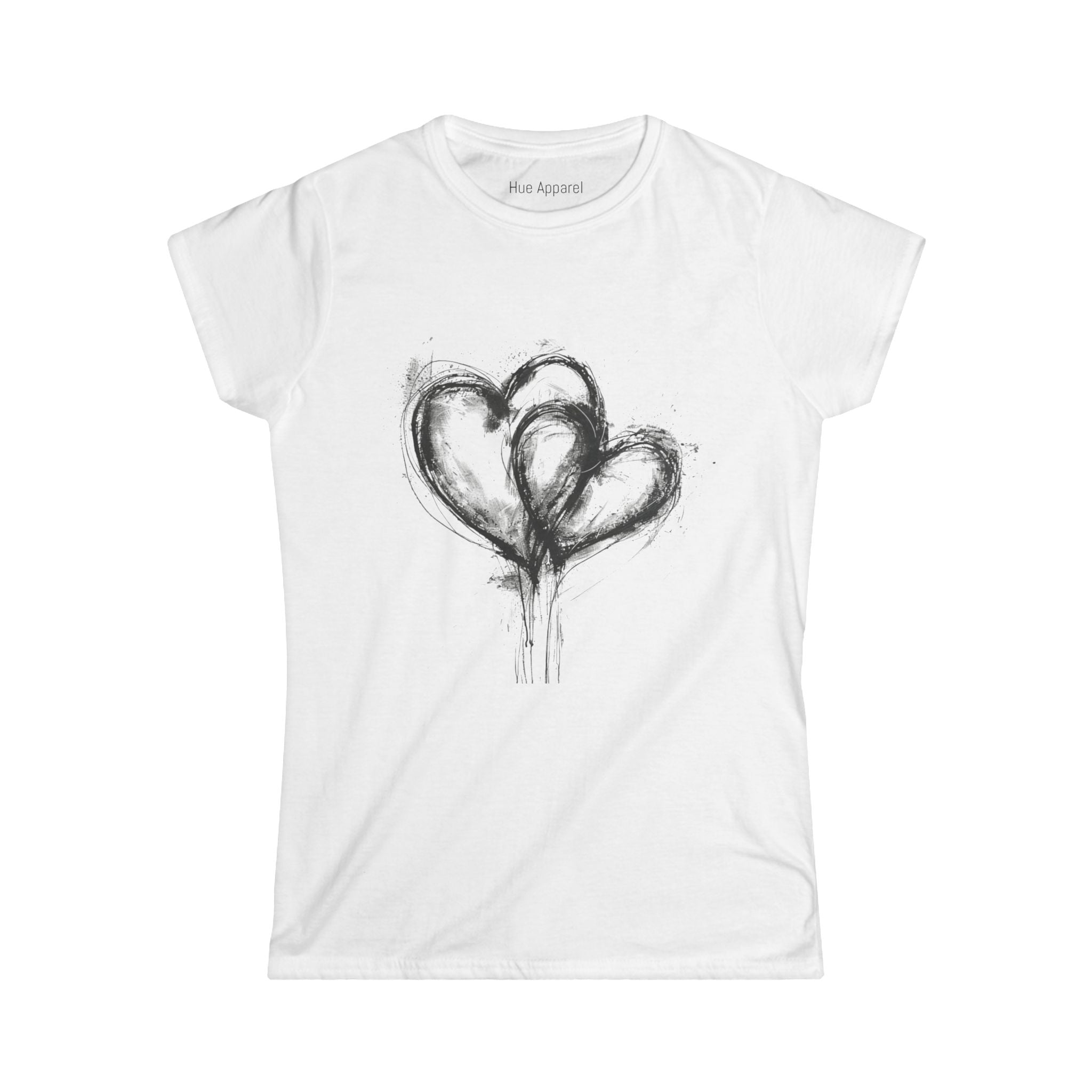 Love Hearts Women's Tee — Romantic Heart Graphic T-Shirt