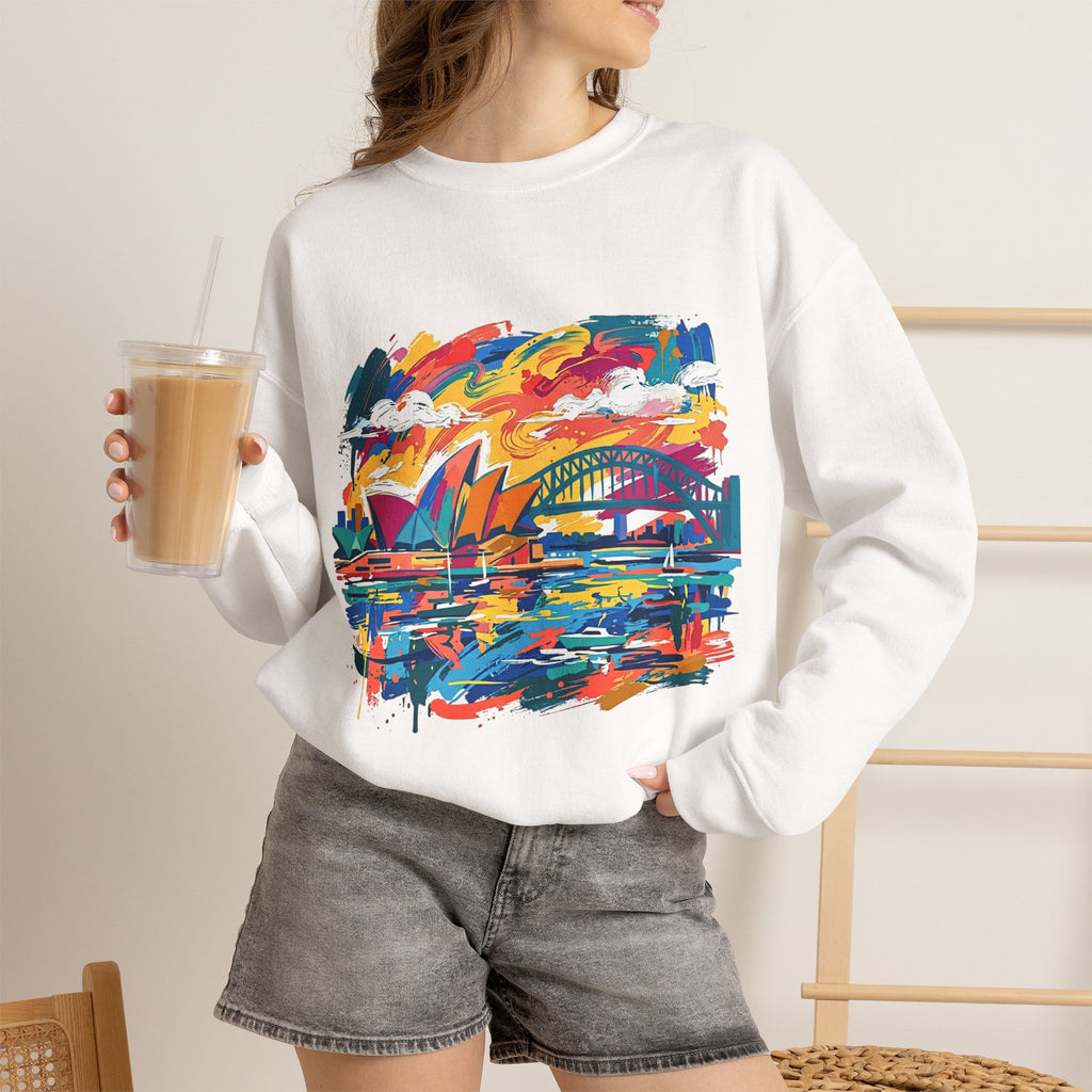 Sydney Harbour Abstract Color Sweatshirt