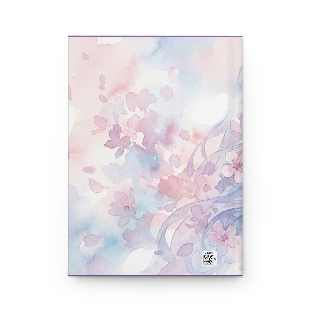 Blossom Watercolor Anime Dream Girl Hardcover Journal