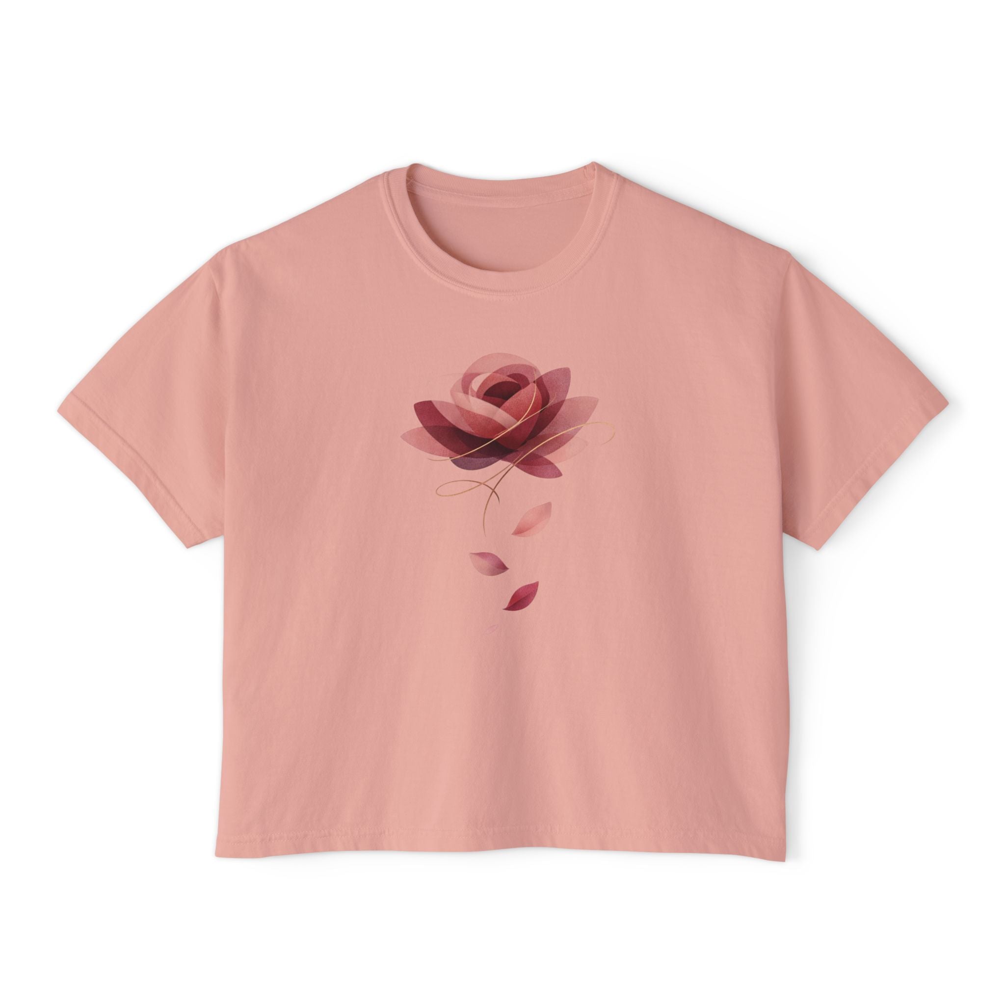Rose Abstract Women's Boxy Tee