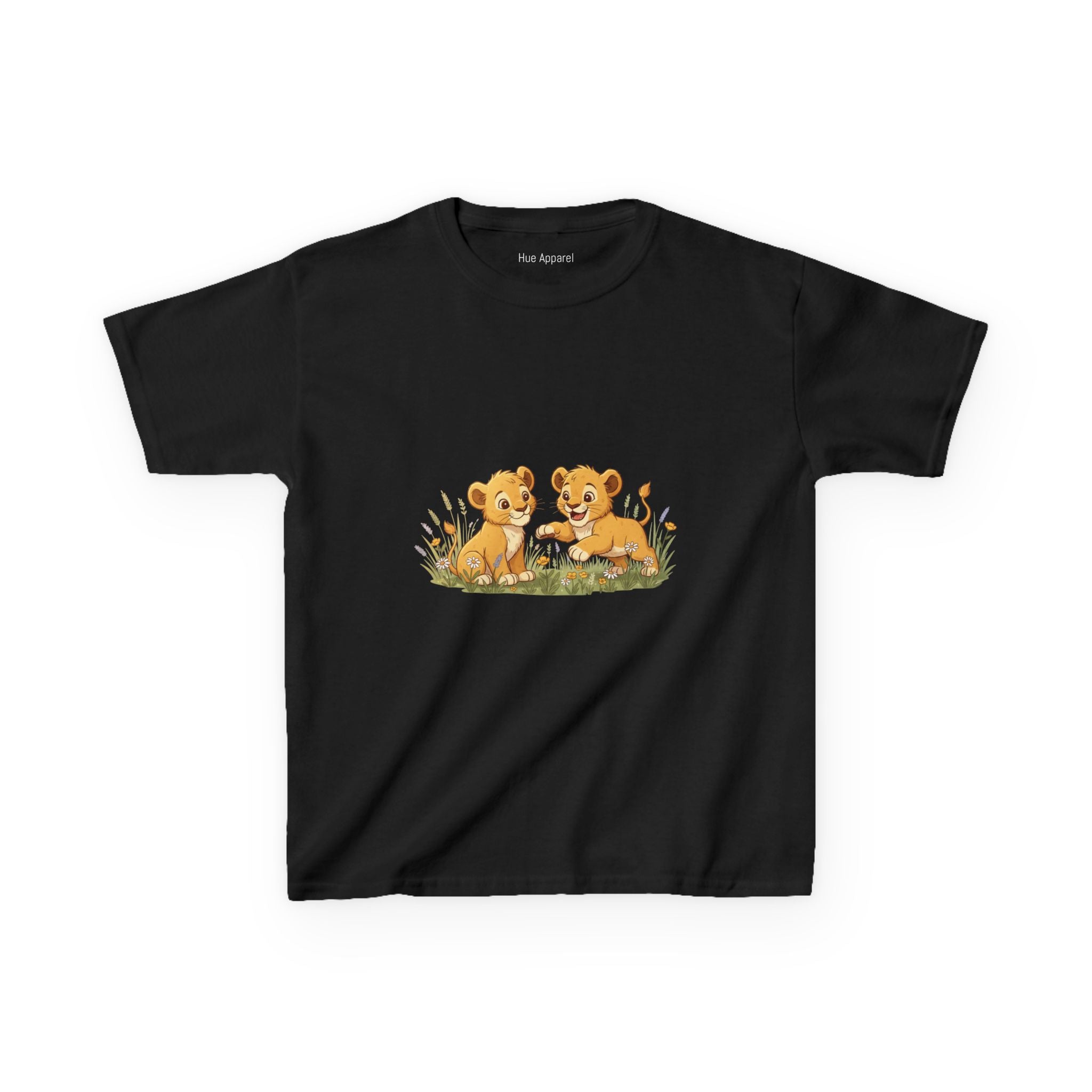 Lion Cubs Playing Kids Tee — Cute Animal Shirt for Children