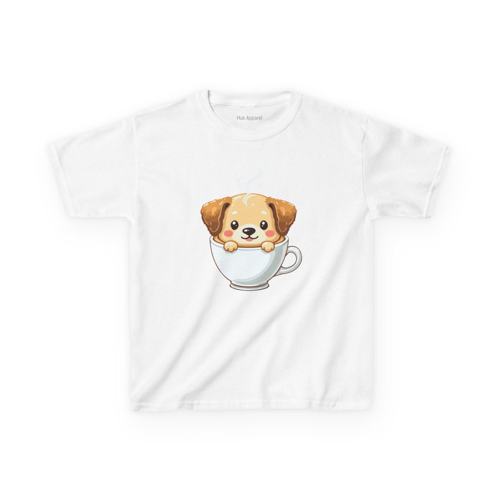 Cute Puppy in Teacup Kids T-Shirt — Adorable Puppy Tea Cup Tee