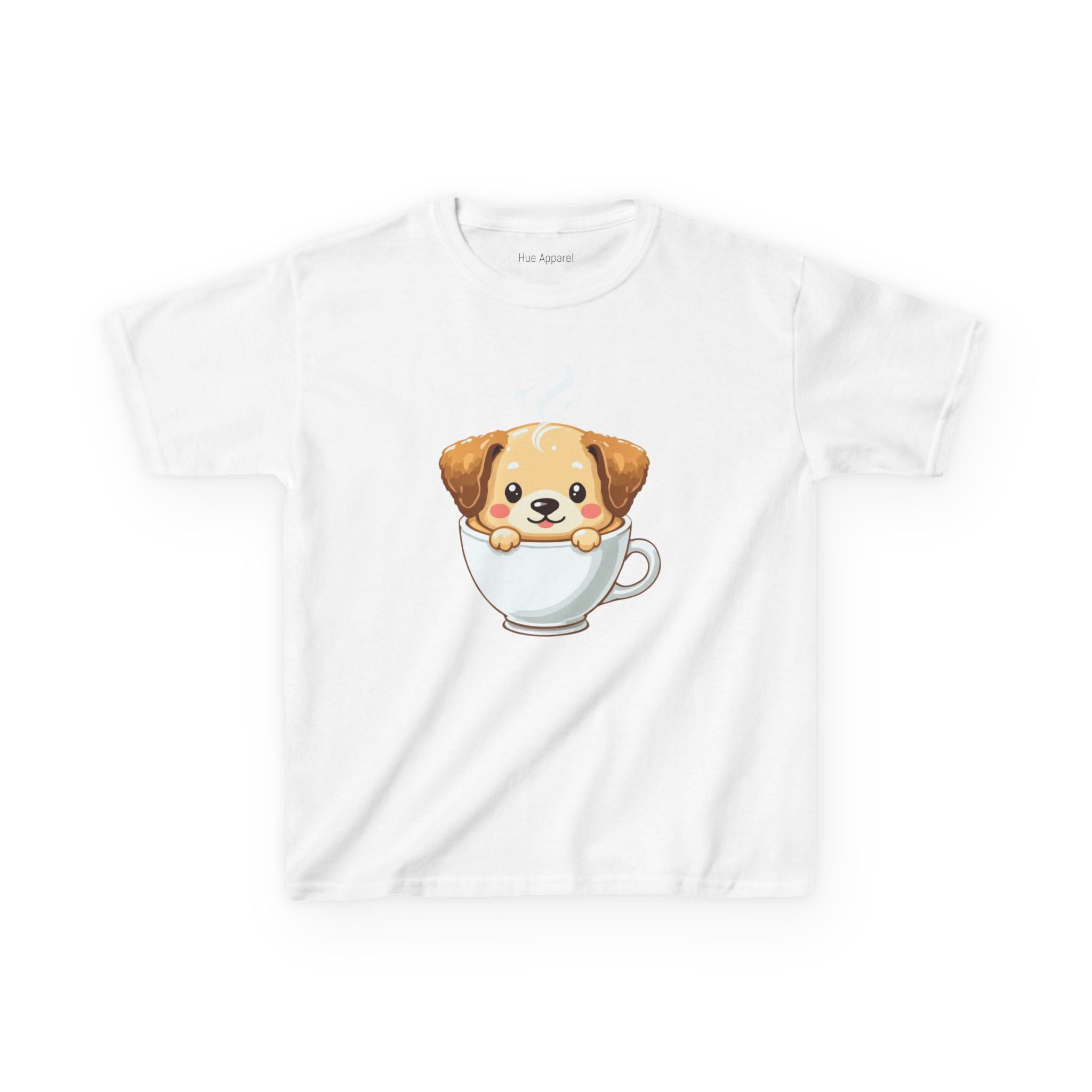 Cute Puppy in Teacup Kids T-Shirt — Adorable Puppy Tea Cup Tee