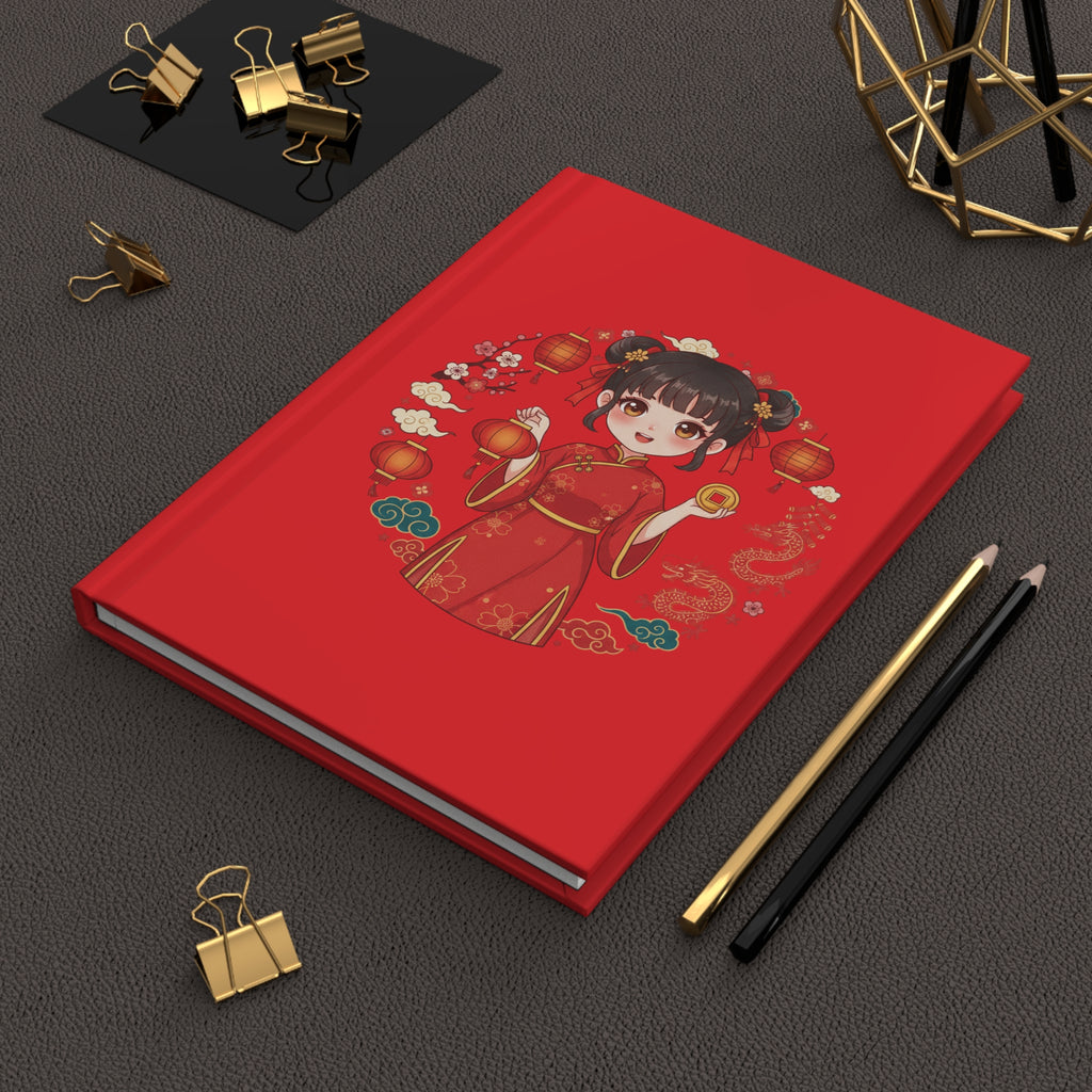 Chinese Girl New Year Hardcover Journal — Matte Cover