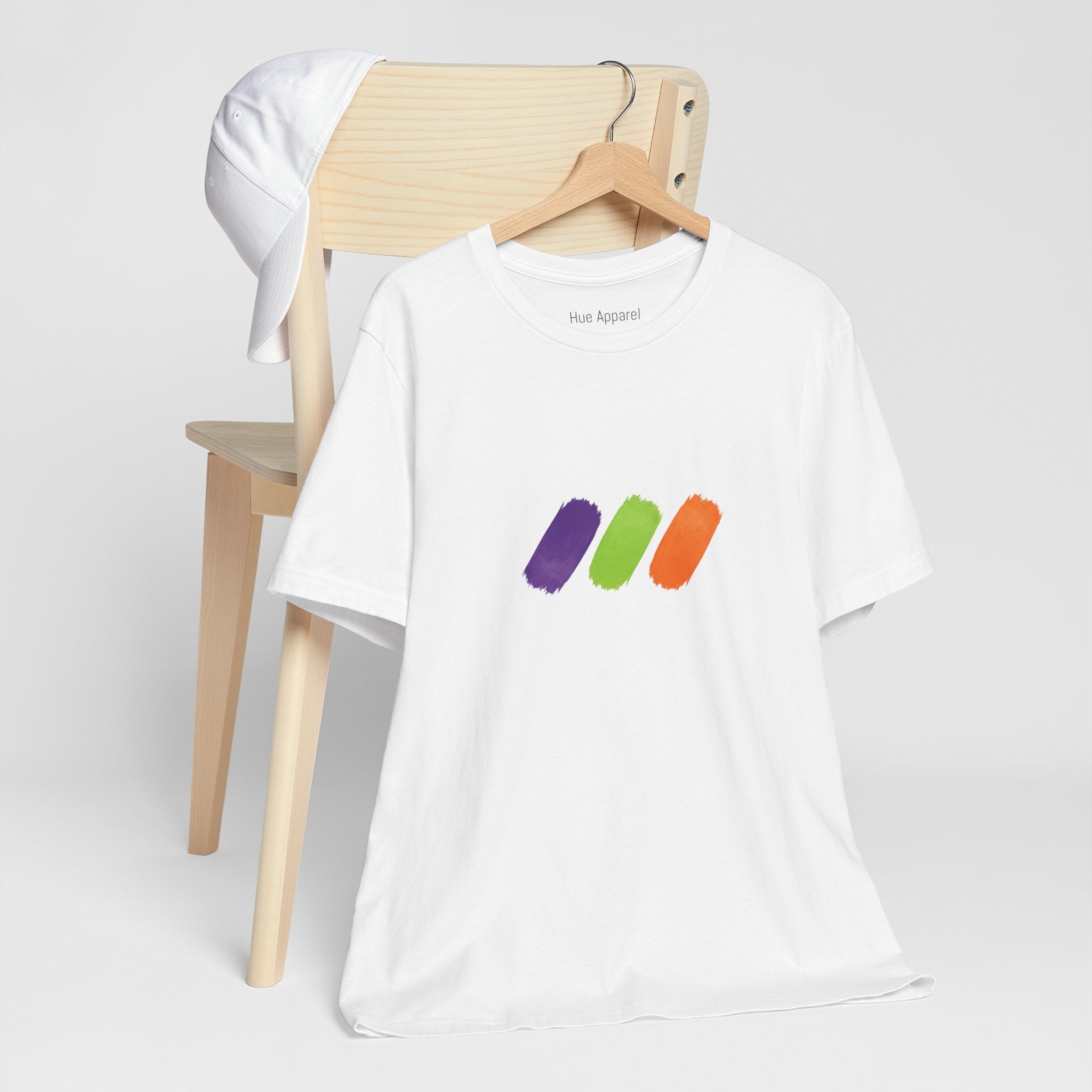 Minimalist Brushstroke Tee — Simple Unisex Short Sleeve