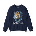Watercolor Lion Crewneck Sweatshirt — Majestic Lion Design
