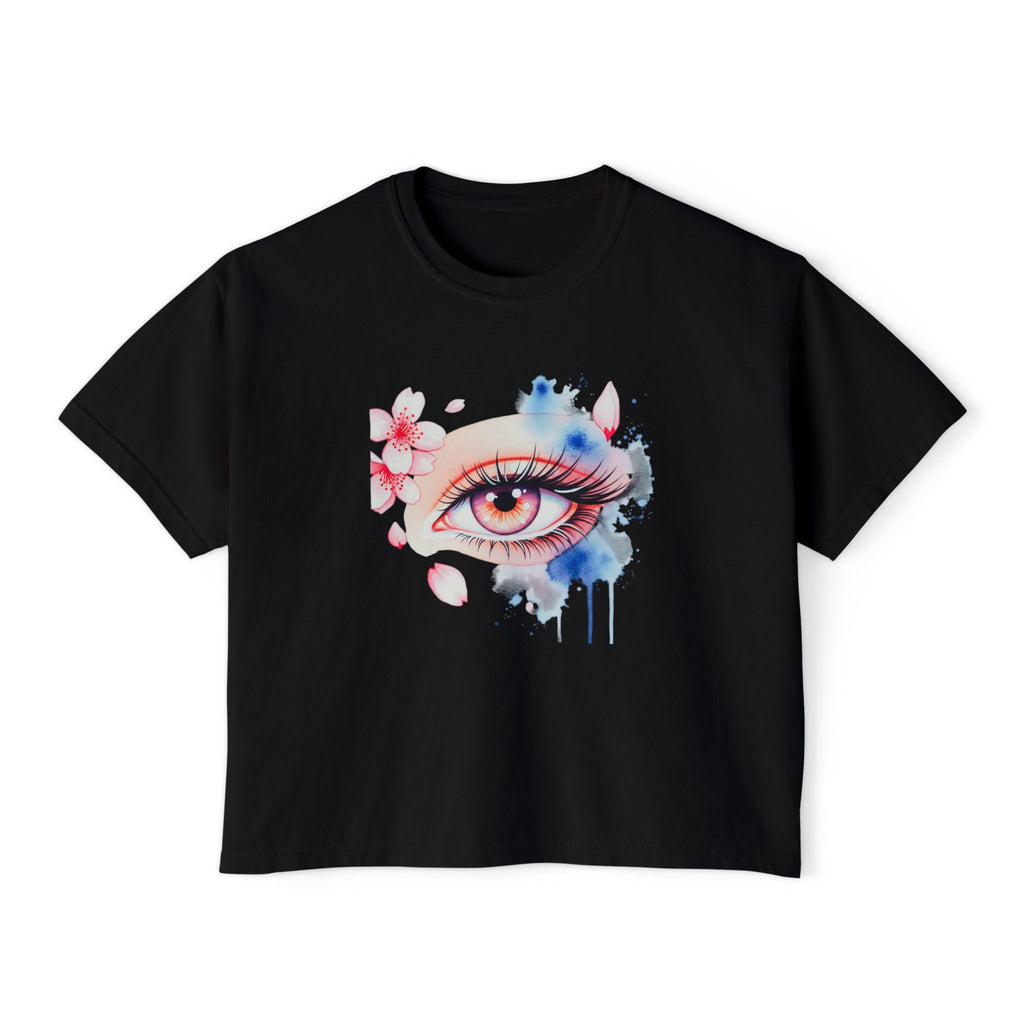 Dream Gaze Women's Boxy Tee — Relaxed Graphic Tee with Dreamy Design