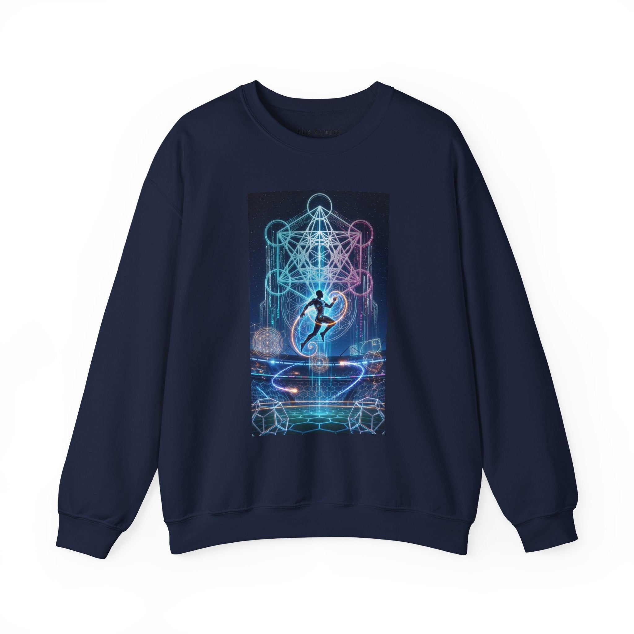 Geometric Soccer Crewneck Sweatshirt — Modern Sports Graphic