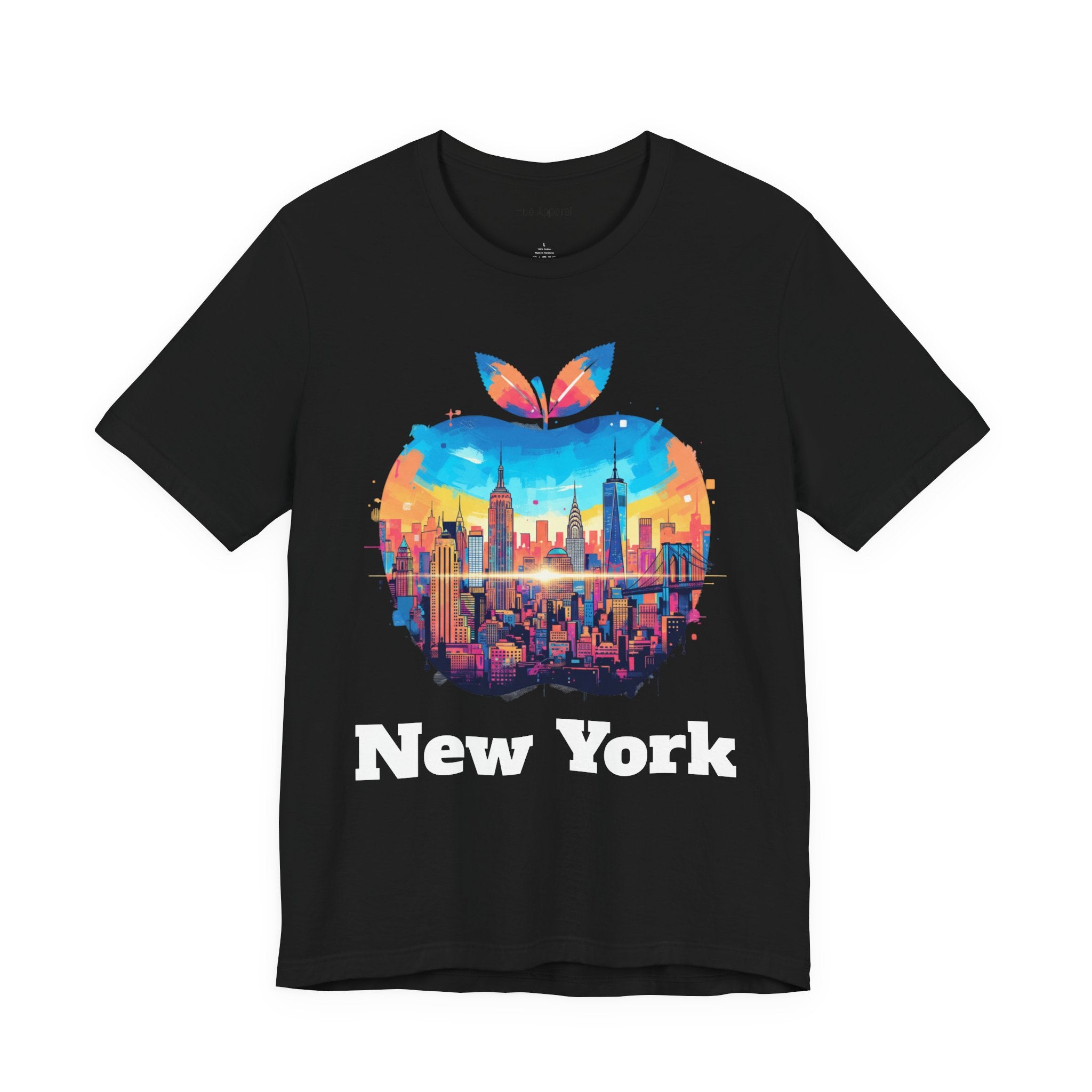 New York Skyline Apple Graphic T-Shirt