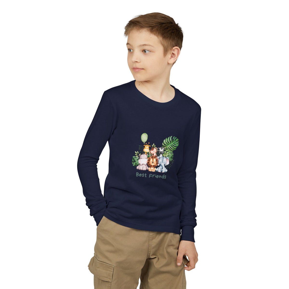 Kids 'Best Friends' Animal Crew Long Sleeve Tee