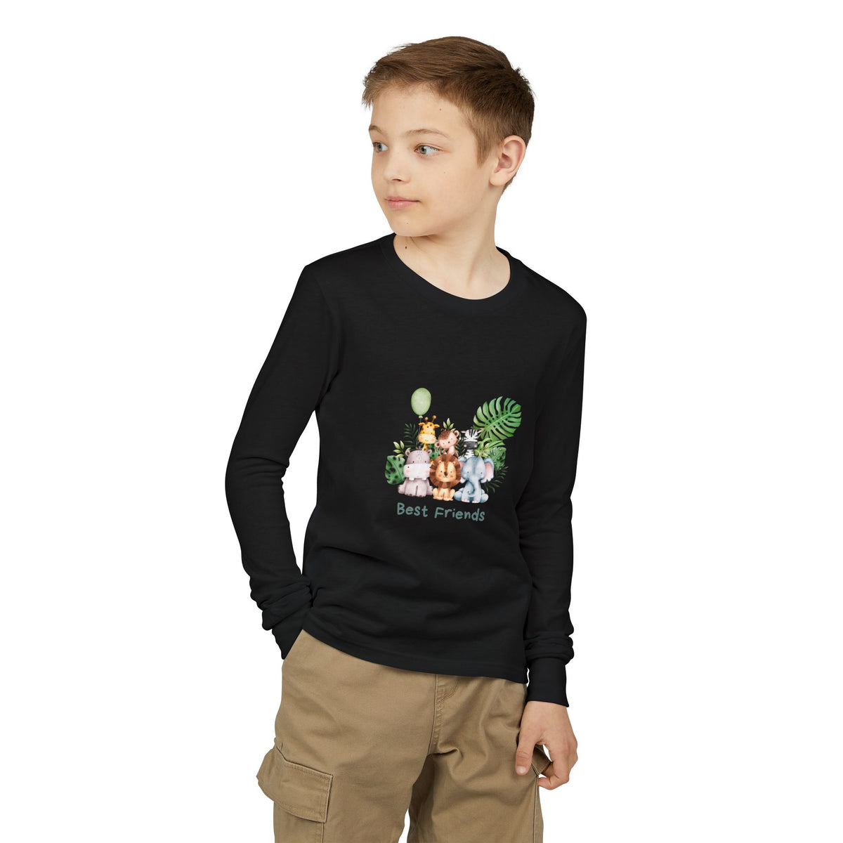Kids 'Best Friends' Animal Crew Long Sleeve Tee