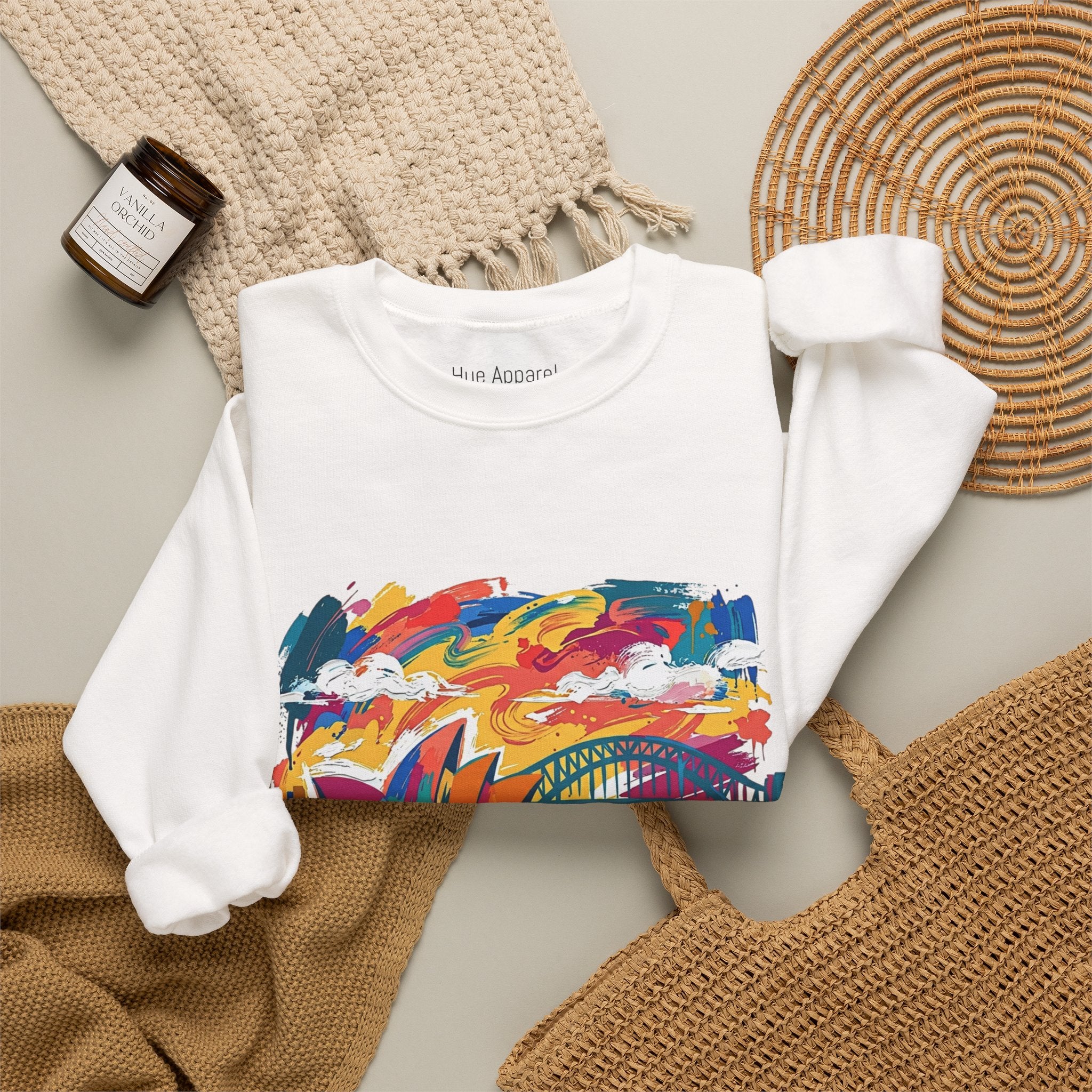 Sydney Harbour Abstract Color Sweatshirt