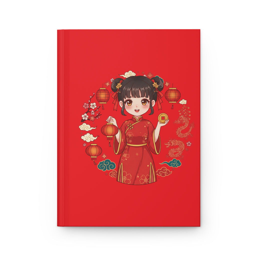Chinese Girl New Year Hardcover Journal — Matte Cover