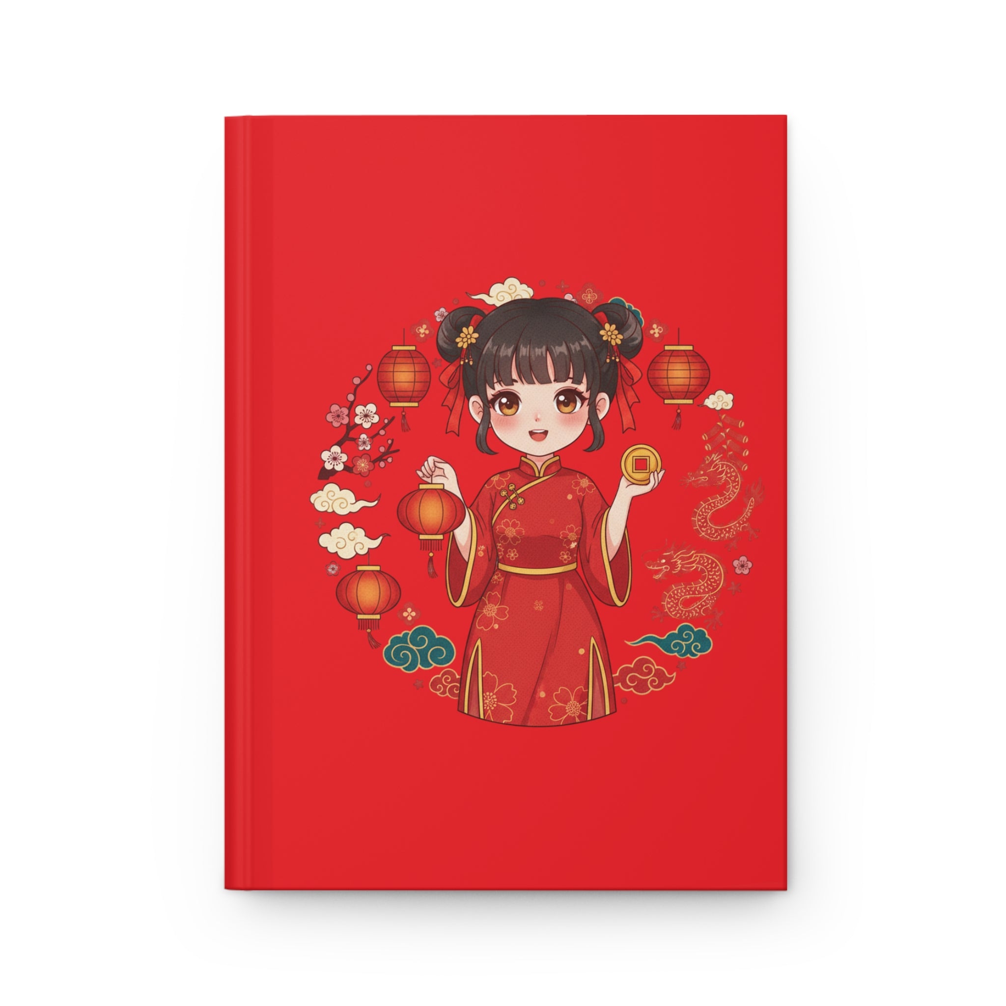 Chinese Girl New Year Hardcover Journal — Matte Cover