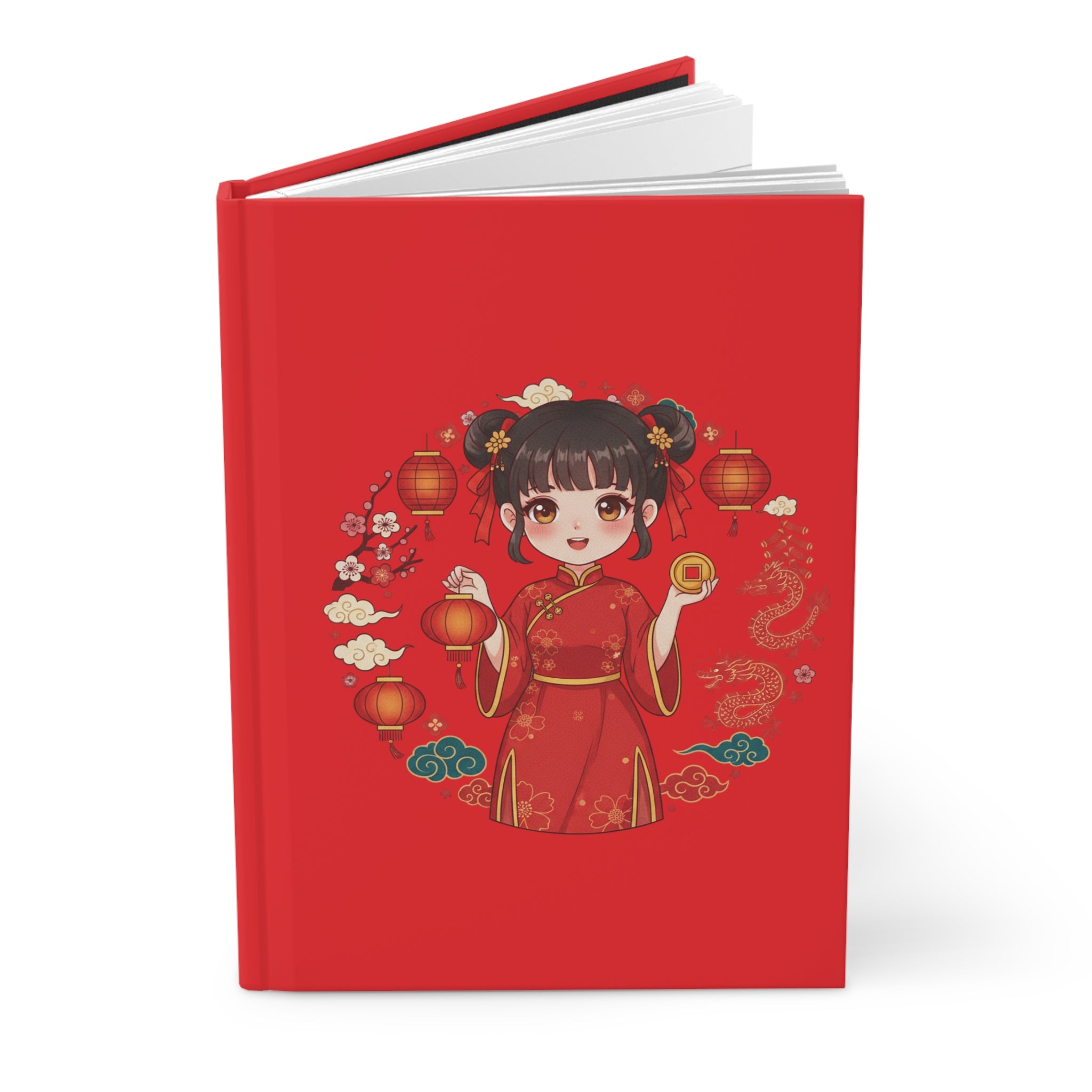 Chinese Girl New Year Hardcover Journal — Matte Cover