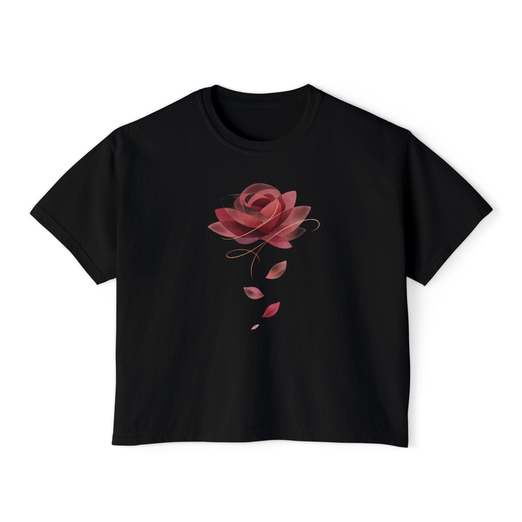 Rose Abstract Women's Boxy Tee