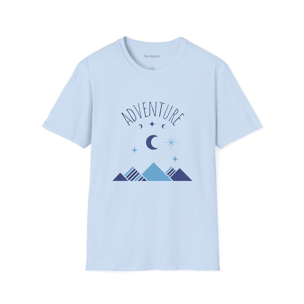 Adventure Moon T‑Shirt — Mountain Night Sky Graphic Tee