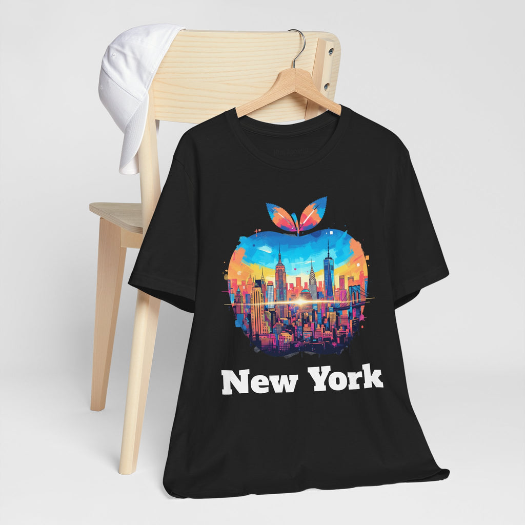 New York Skyline Apple Graphic T-Shirt