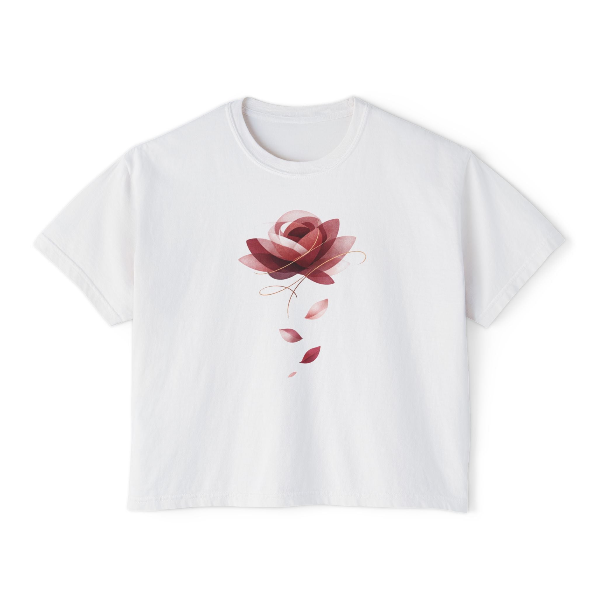 Rose Abstract Women's Boxy Tee