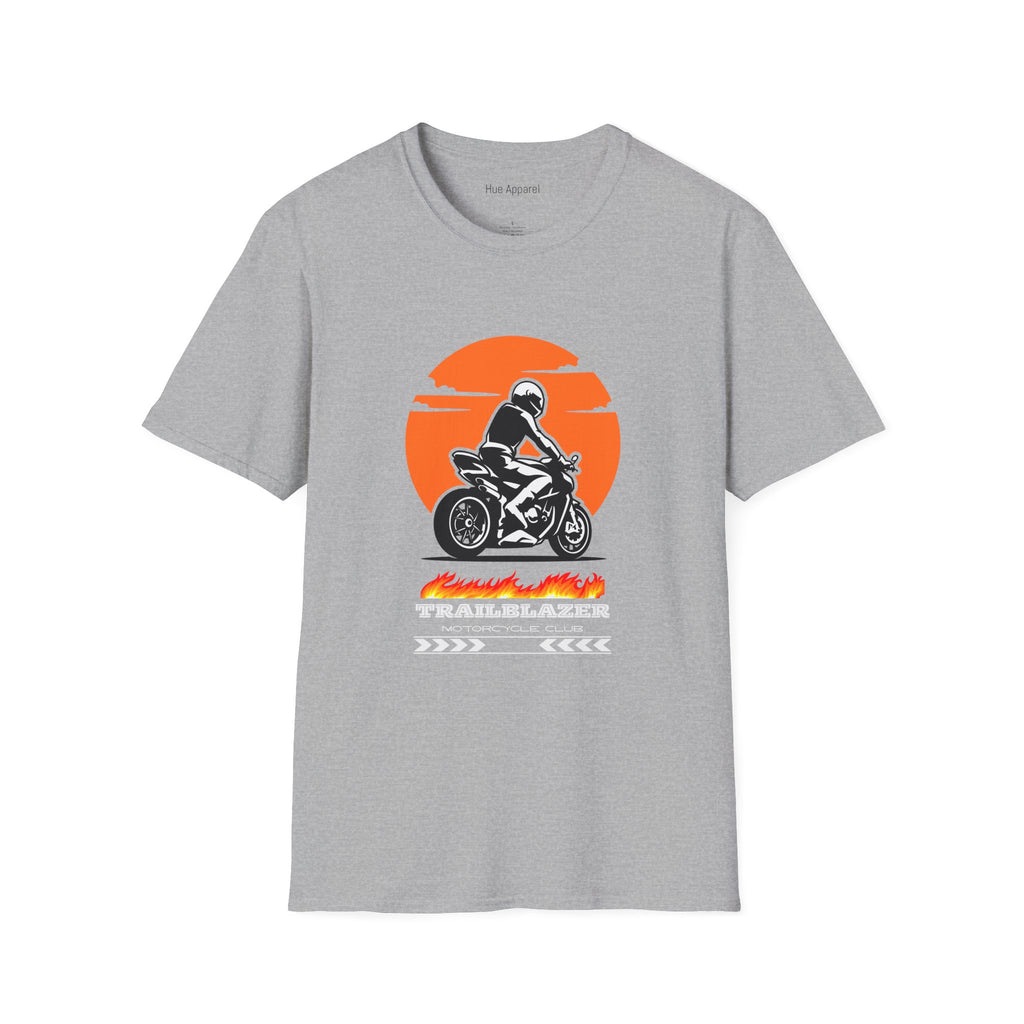 Motorcycle T-Shirt — Trailblazer Sunset Rider Graphic Tee