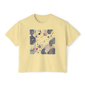 Abstract Watercolor Music Notes Boxy Tee