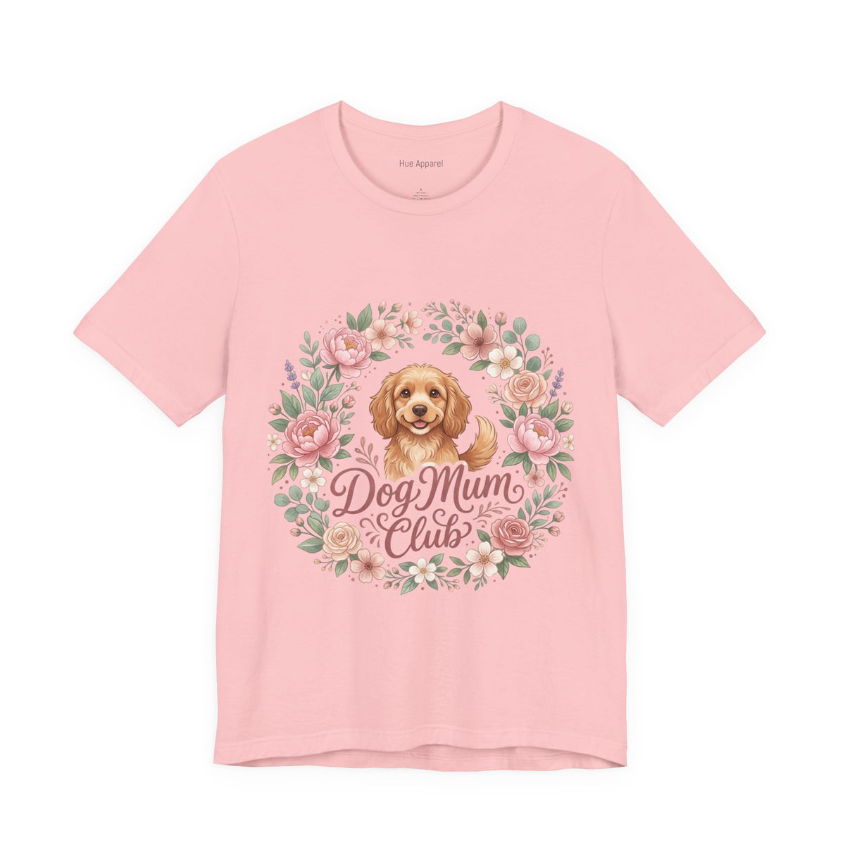 Dog Mum Club T-Shirt — Floral Golden Retriever Tee for Dog Lovers