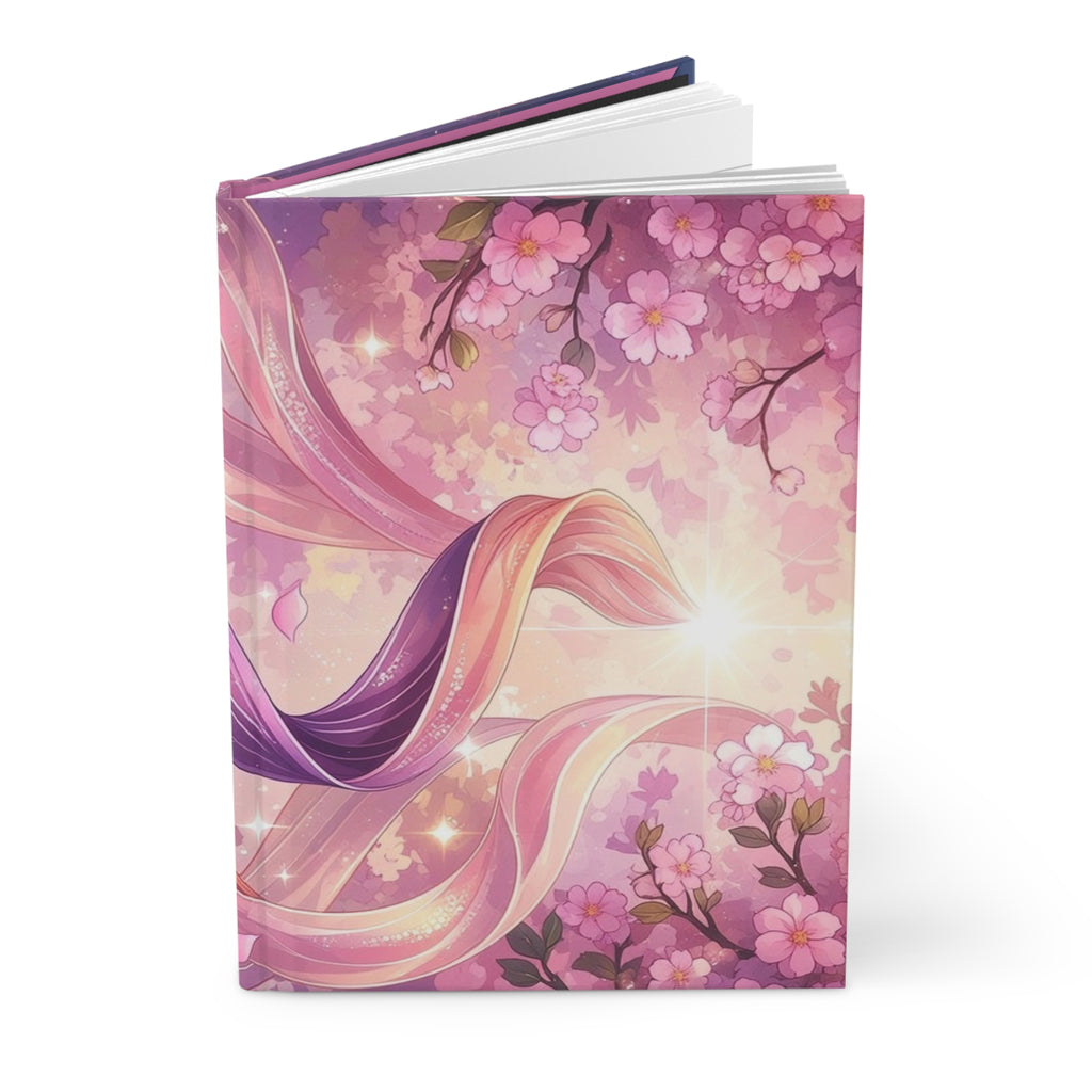 Floral Ribbon Hardcover Journal — Matte Finish Notebook for Notes & Gifts