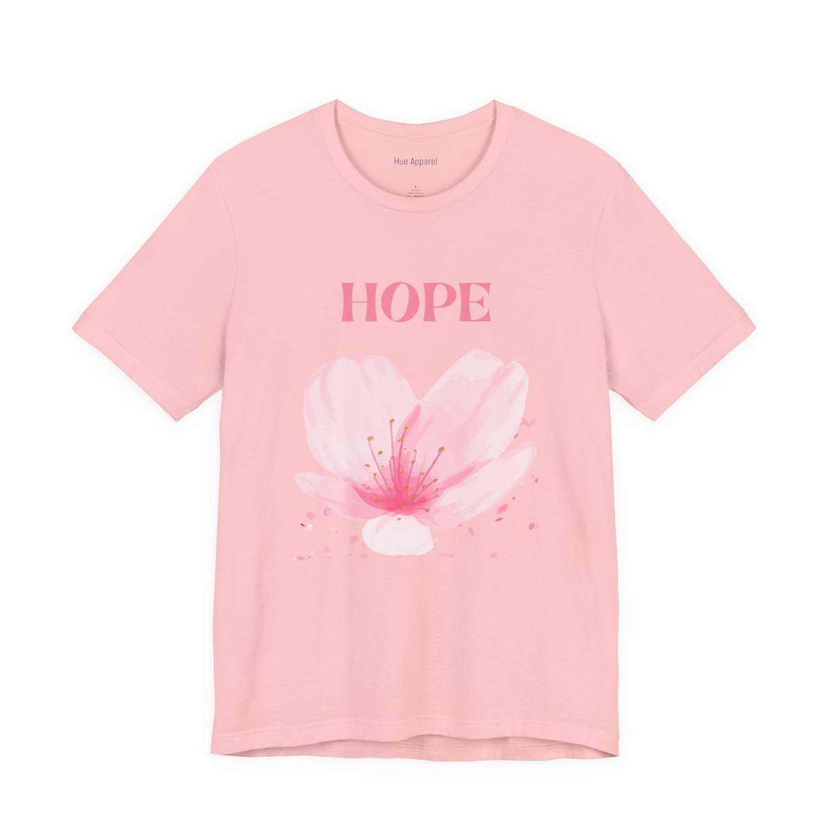 Hope Floral Tee — Pink Watercolor Blossom T‑Shirt