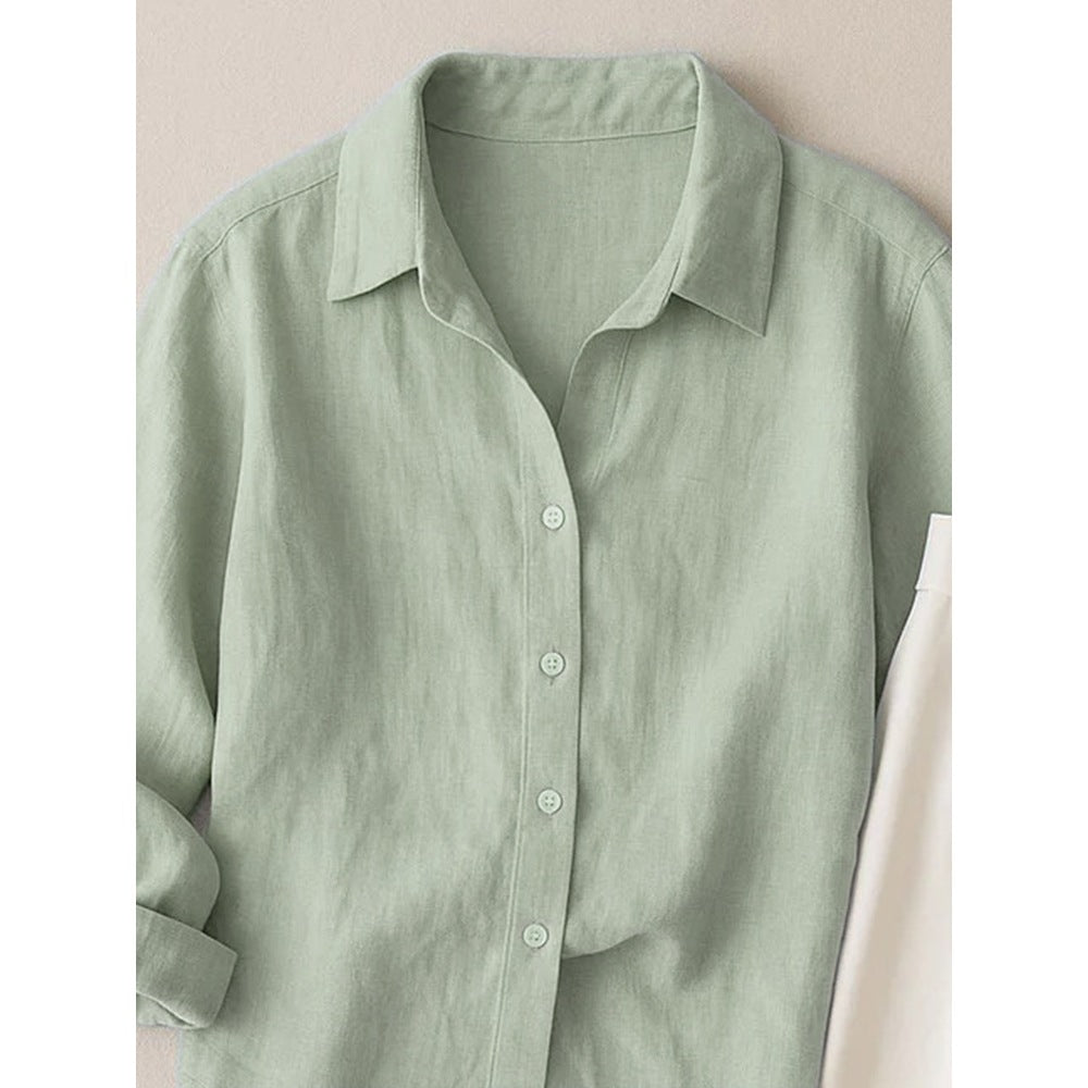 French-style cotton and linen shirt