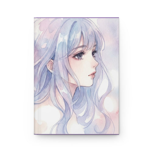 Blossom Watercolor Anime Dream Girl Hardcover Journal