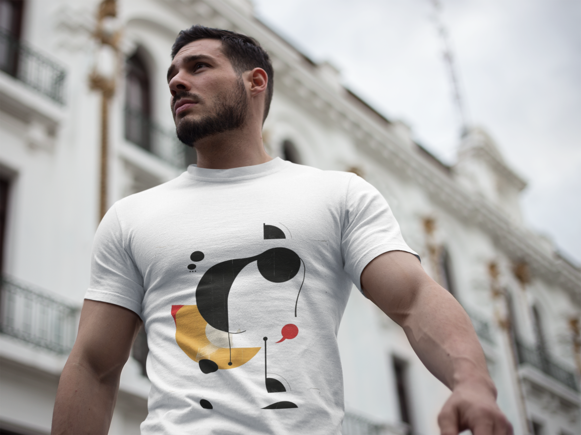 Abstract Modern Art T-Shirt — Minimal Geometric Design Unisex