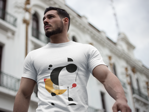 Abstract Modern Art T-Shirt — Minimal Geometric Design Unisex