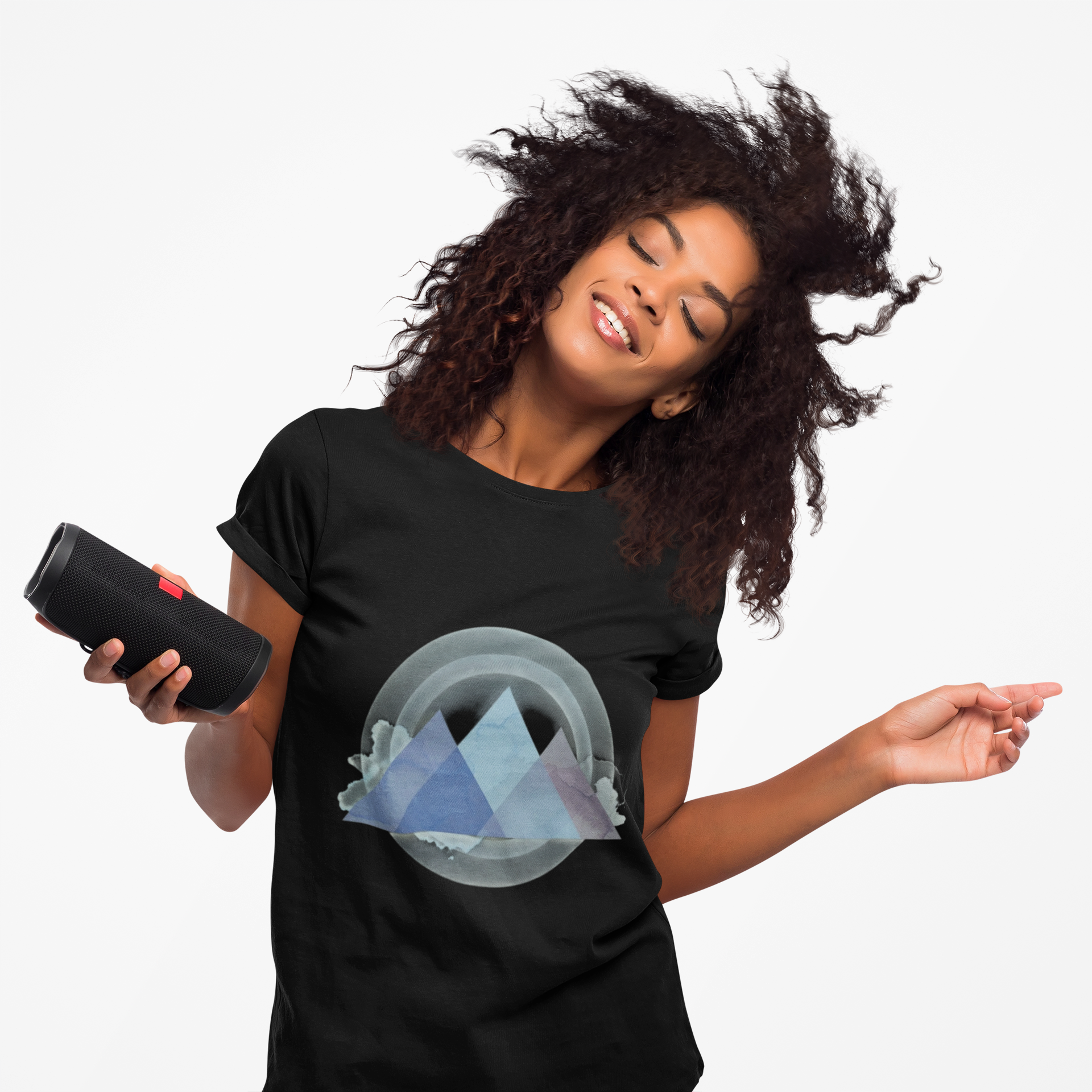 Geometric Pyramid Abstract Tee