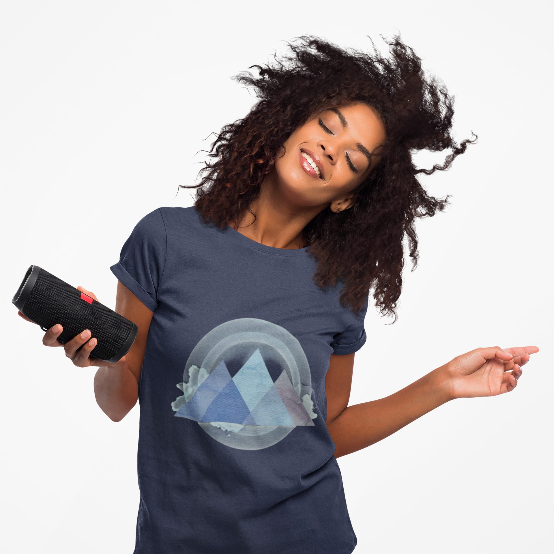 Geometric Pyramid Abstract Tee