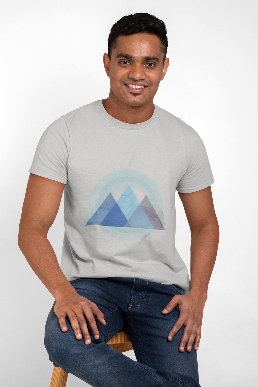 Geometric Pyramid Abstract Tee