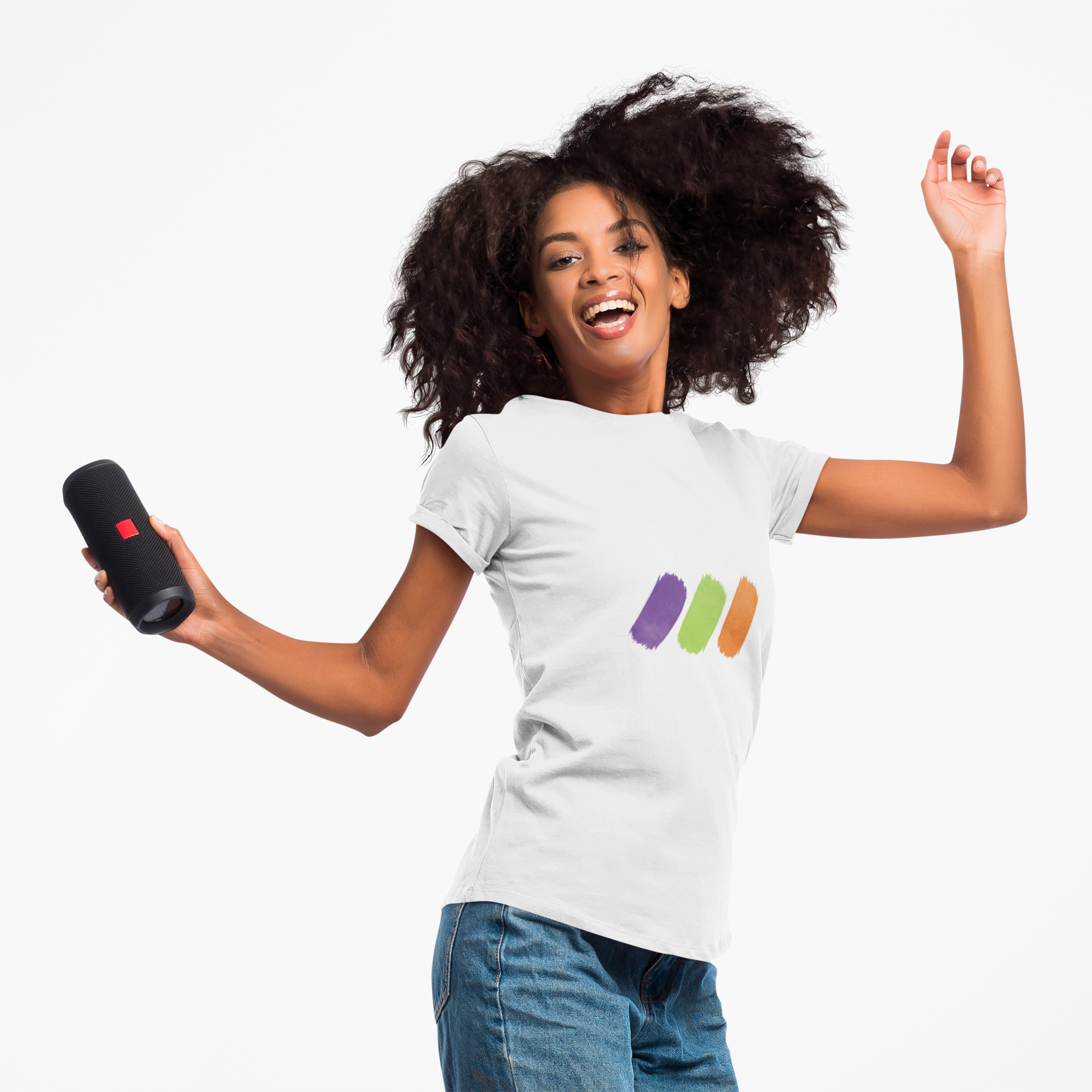 Minimalist Brushstroke Tee — Simple Unisex Short Sleeve
