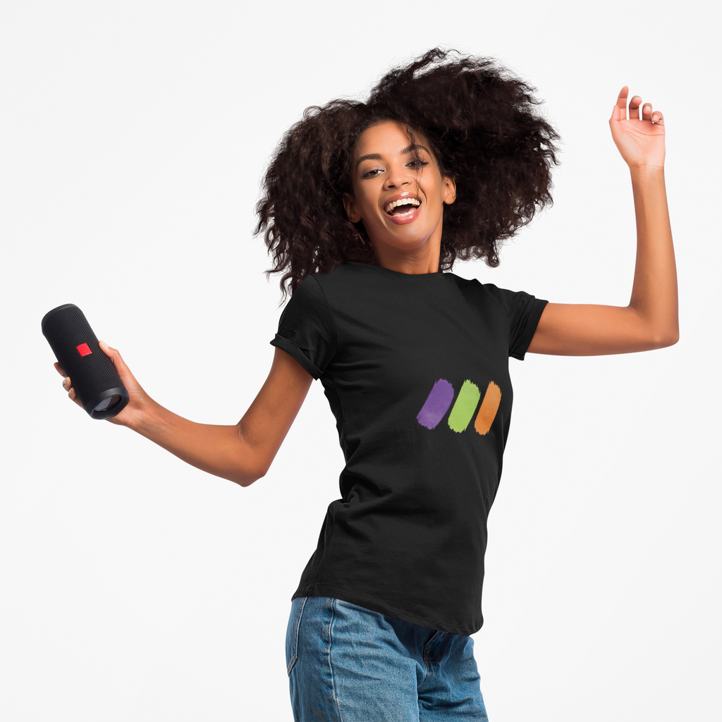 Minimalist Brushstroke Tee — Simple Unisex Short Sleeve