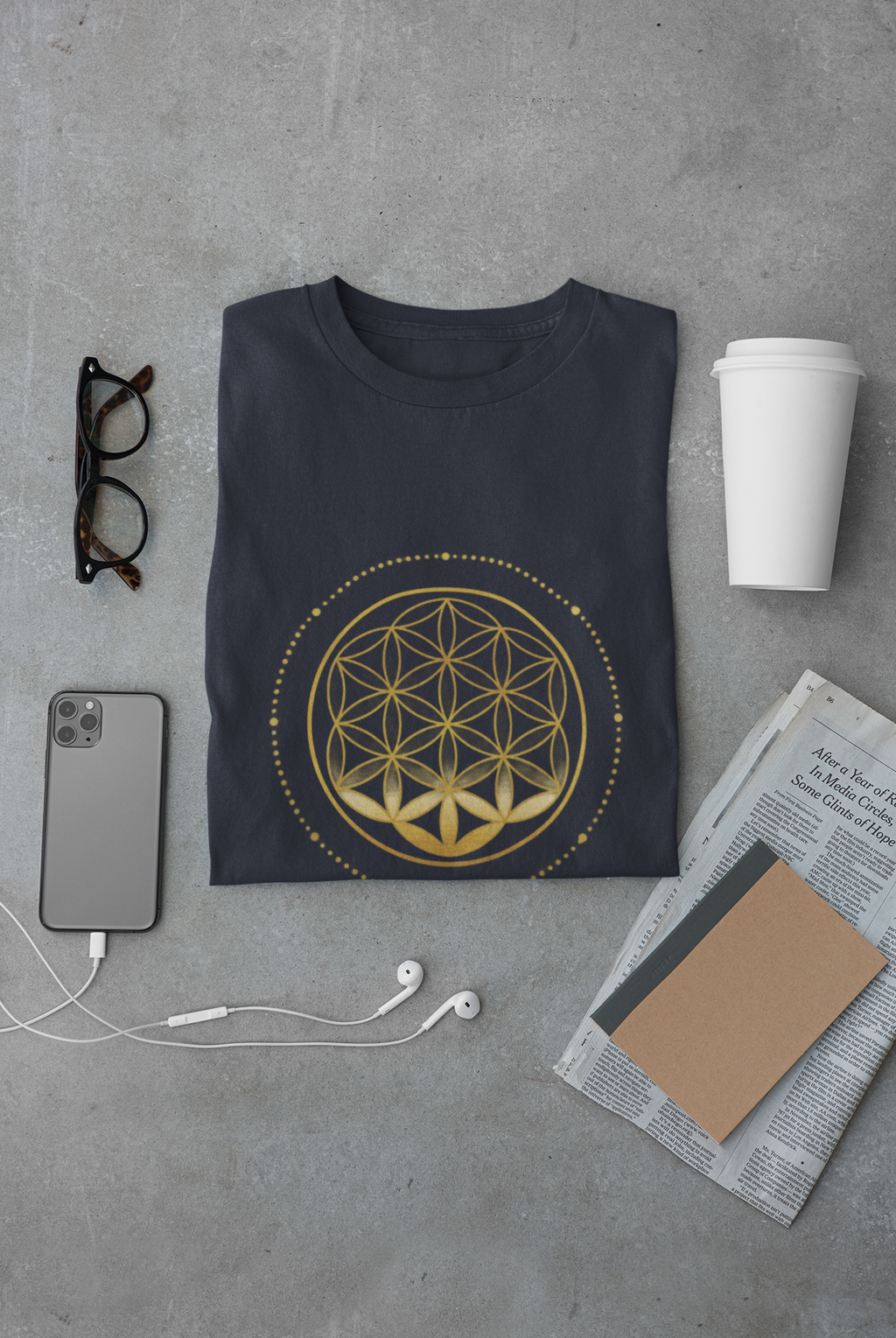 Flower of Life Geometric T-Shirt — Comfort Fit Tee