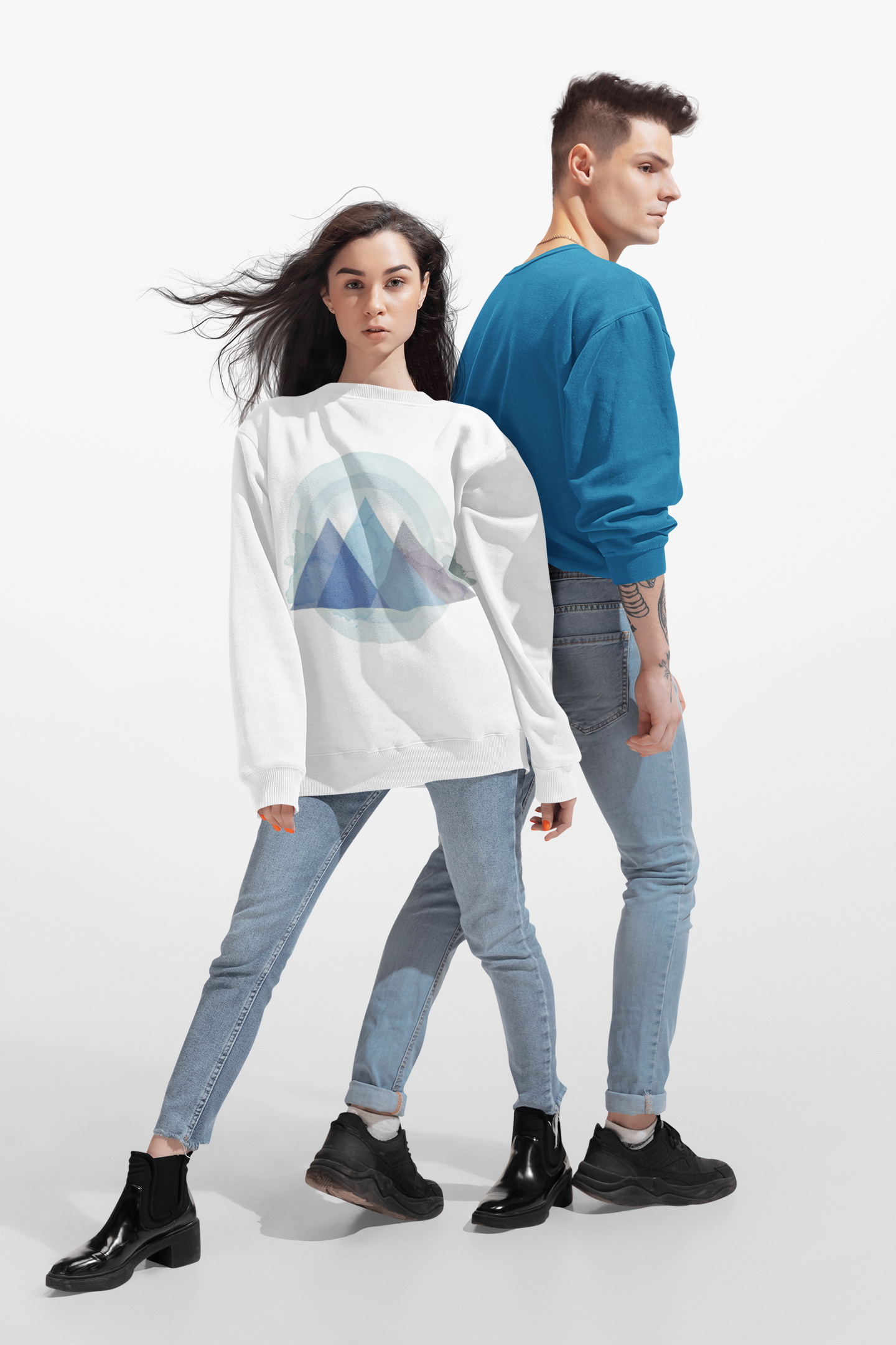 Pyramid Sweatshirt — Geometric Unisex Crewneck