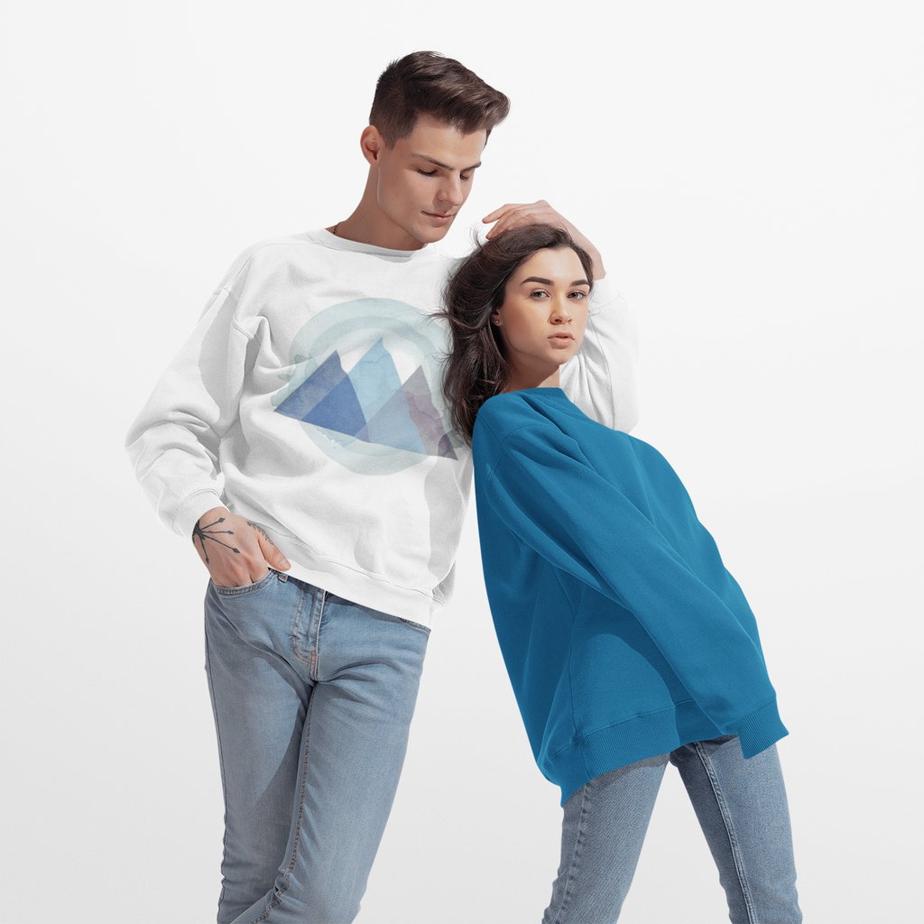 Pyramid Sweatshirt — Geometric Unisex Crewneck