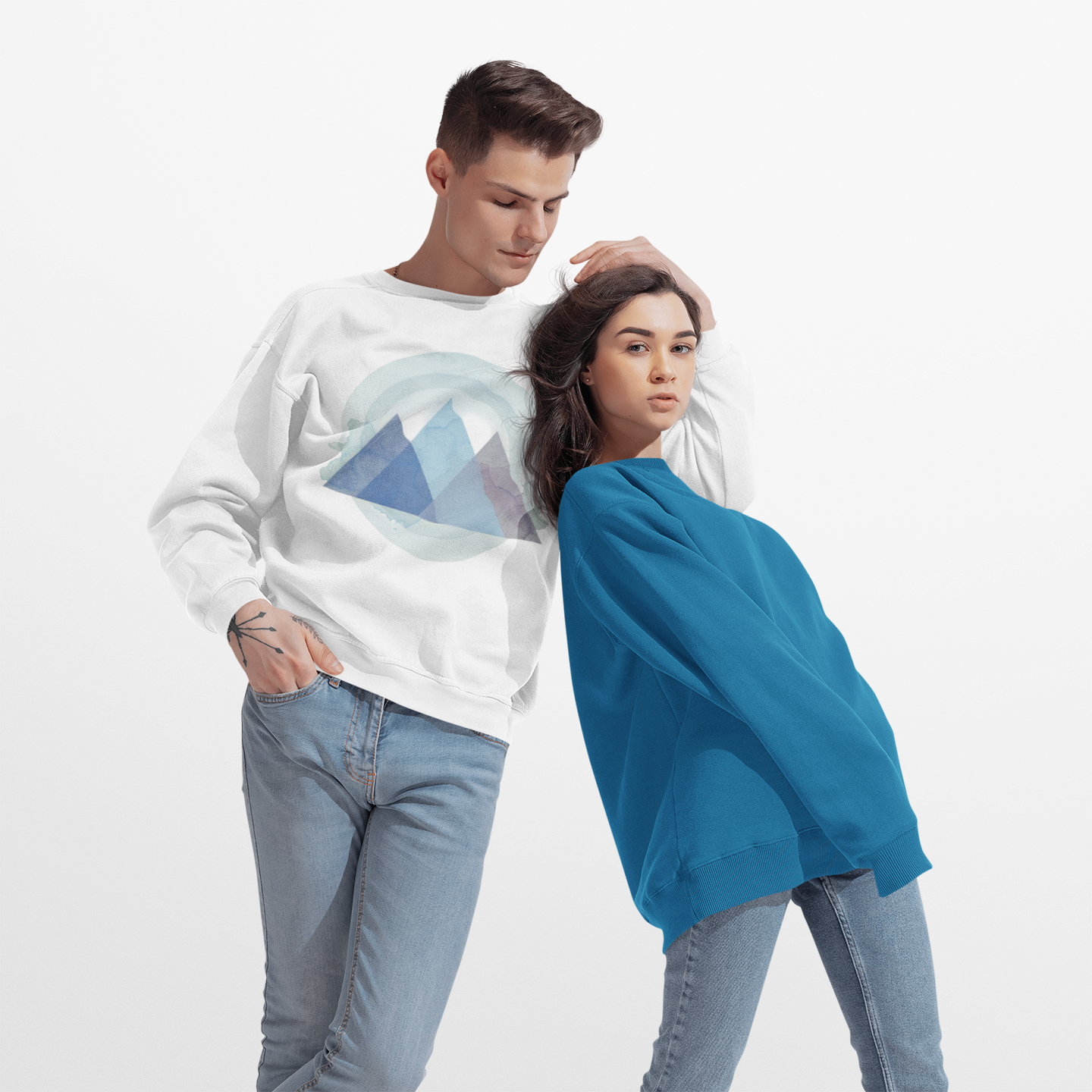Pyramid Sweatshirt — Geometric Unisex Crewneck