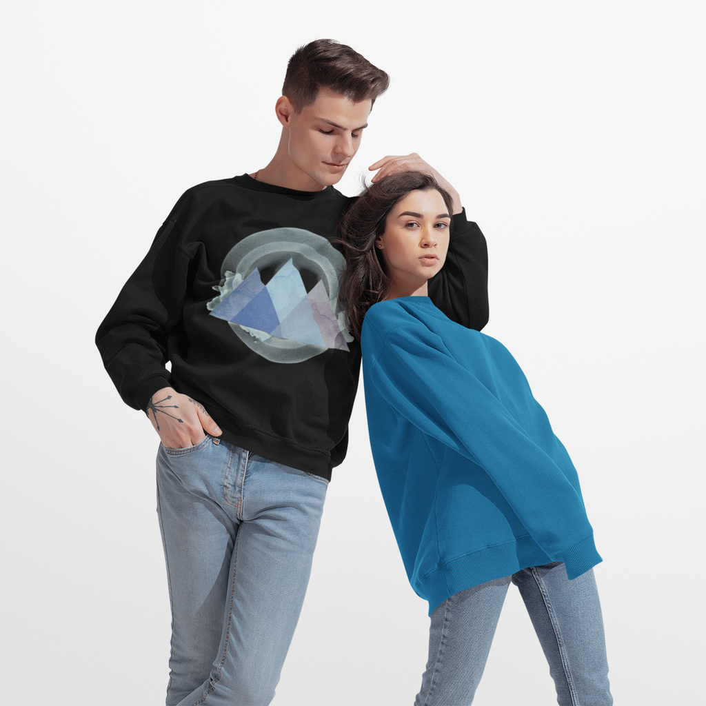 Pyramid Sweatshirt — Geometric Unisex Crewneck