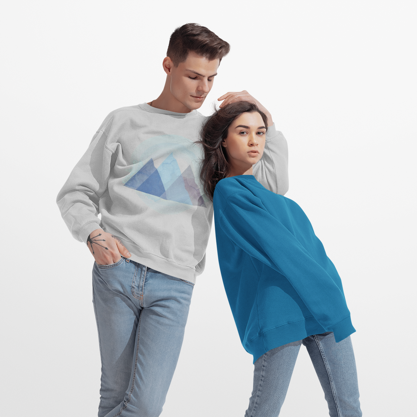 Pyramid Sweatshirt — Geometric Unisex Crewneck
