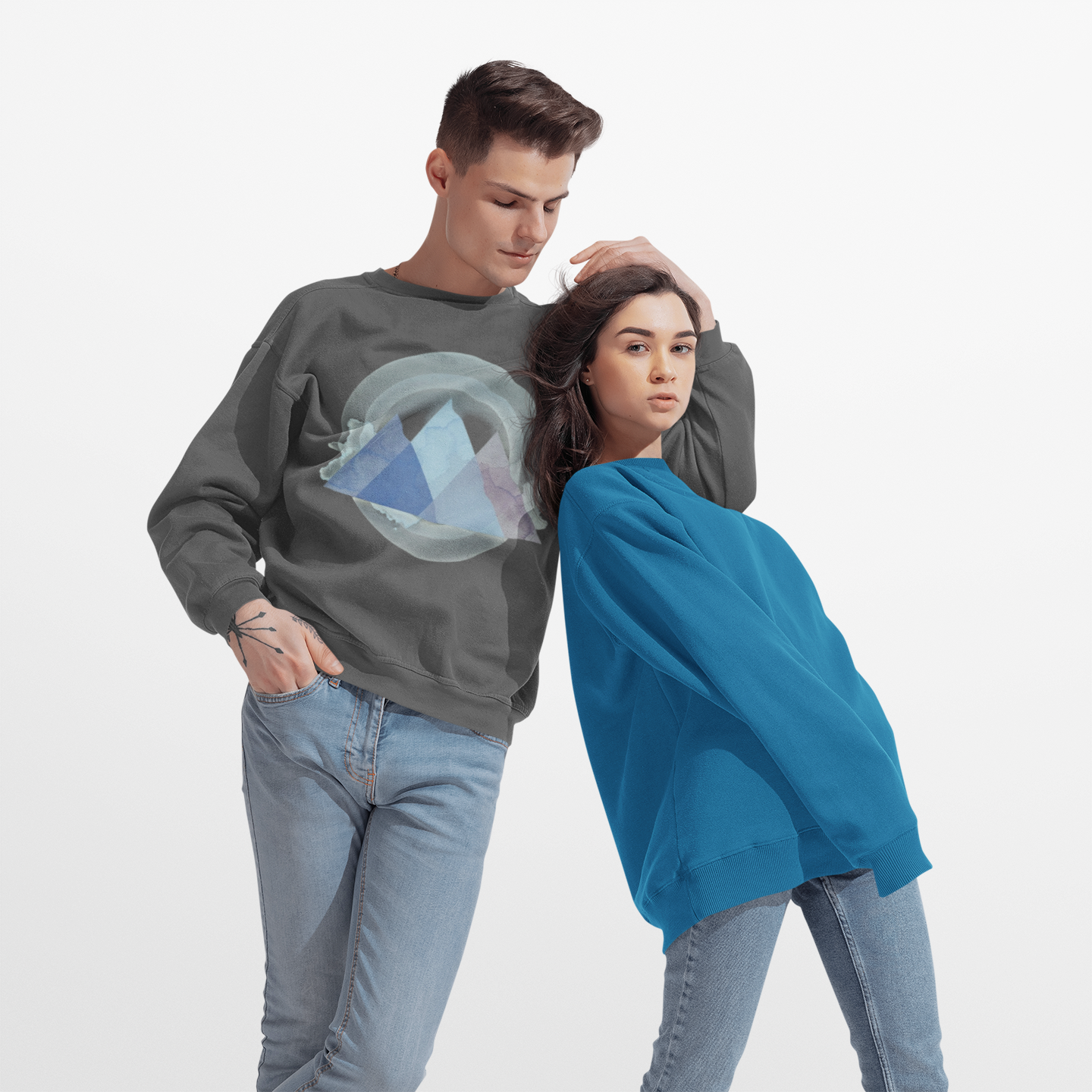 Pyramid Sweatshirt — Geometric Unisex Crewneck