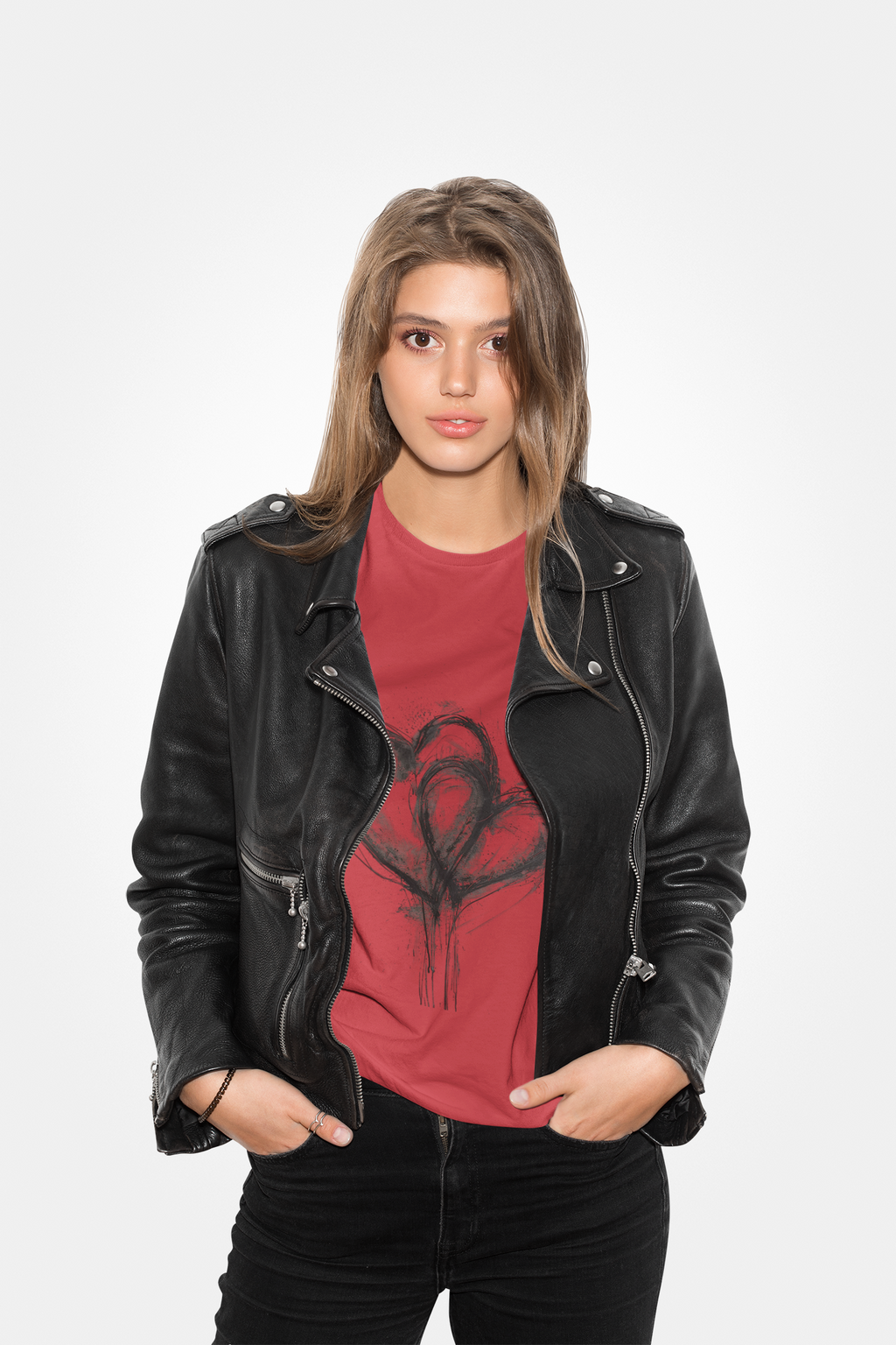 Love Hearts Women's Tee — Romantic Heart Graphic T-Shirt