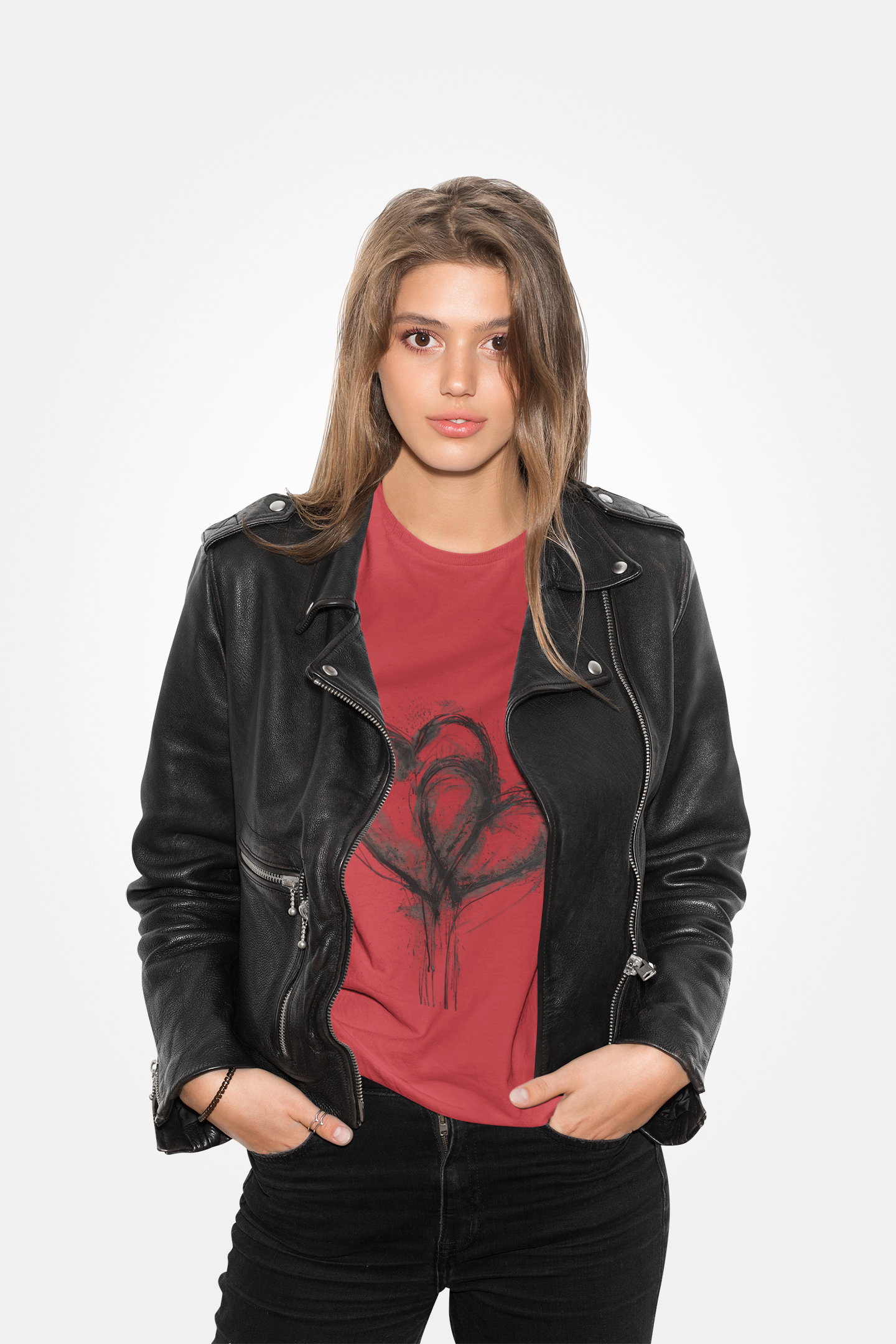 Love Hearts Women's Tee — Romantic Heart Graphic T-Shirt